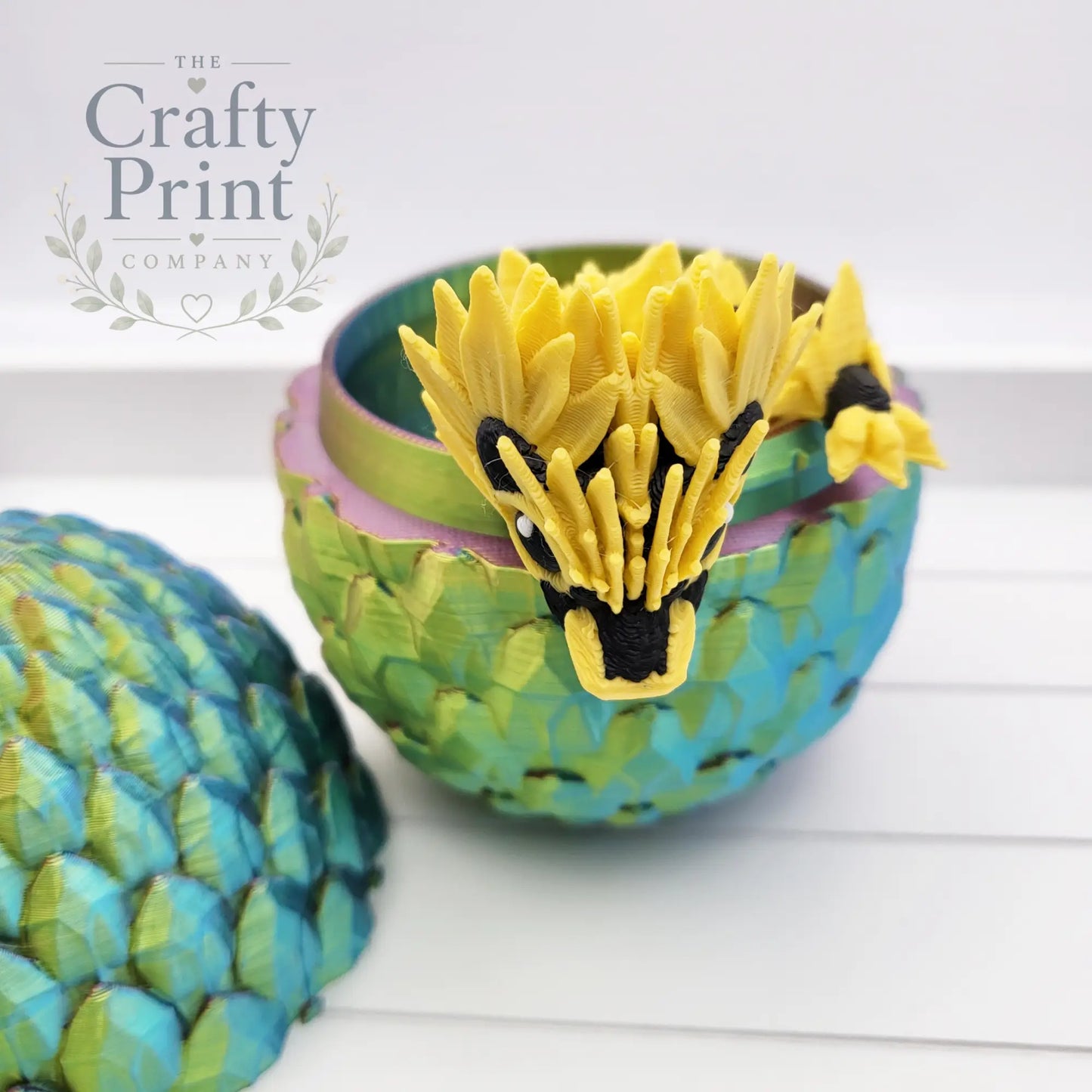 3D Printed Baby Sunflower Dragon in Egg