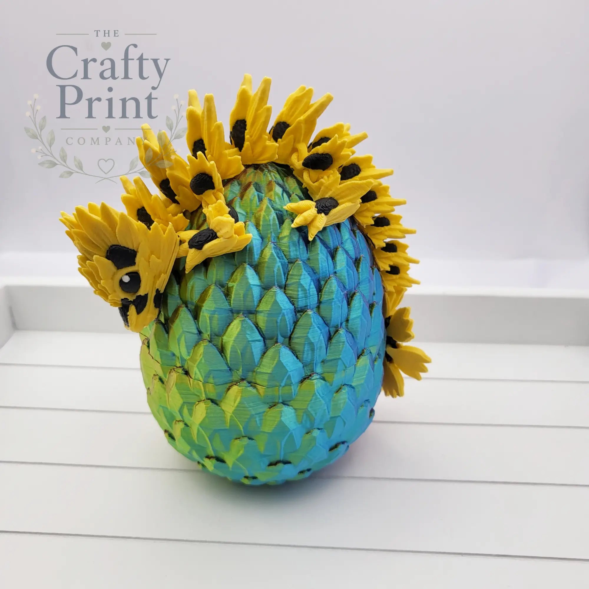 3D Printed Baby Sunflower Dragon in Egg