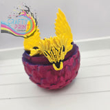 3D Printed Baby Winged Sunflower Dragon in Egg