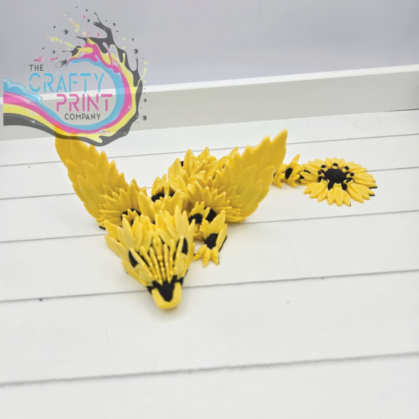 3D Printed Baby Winged Sunflower Dragon in Egg
