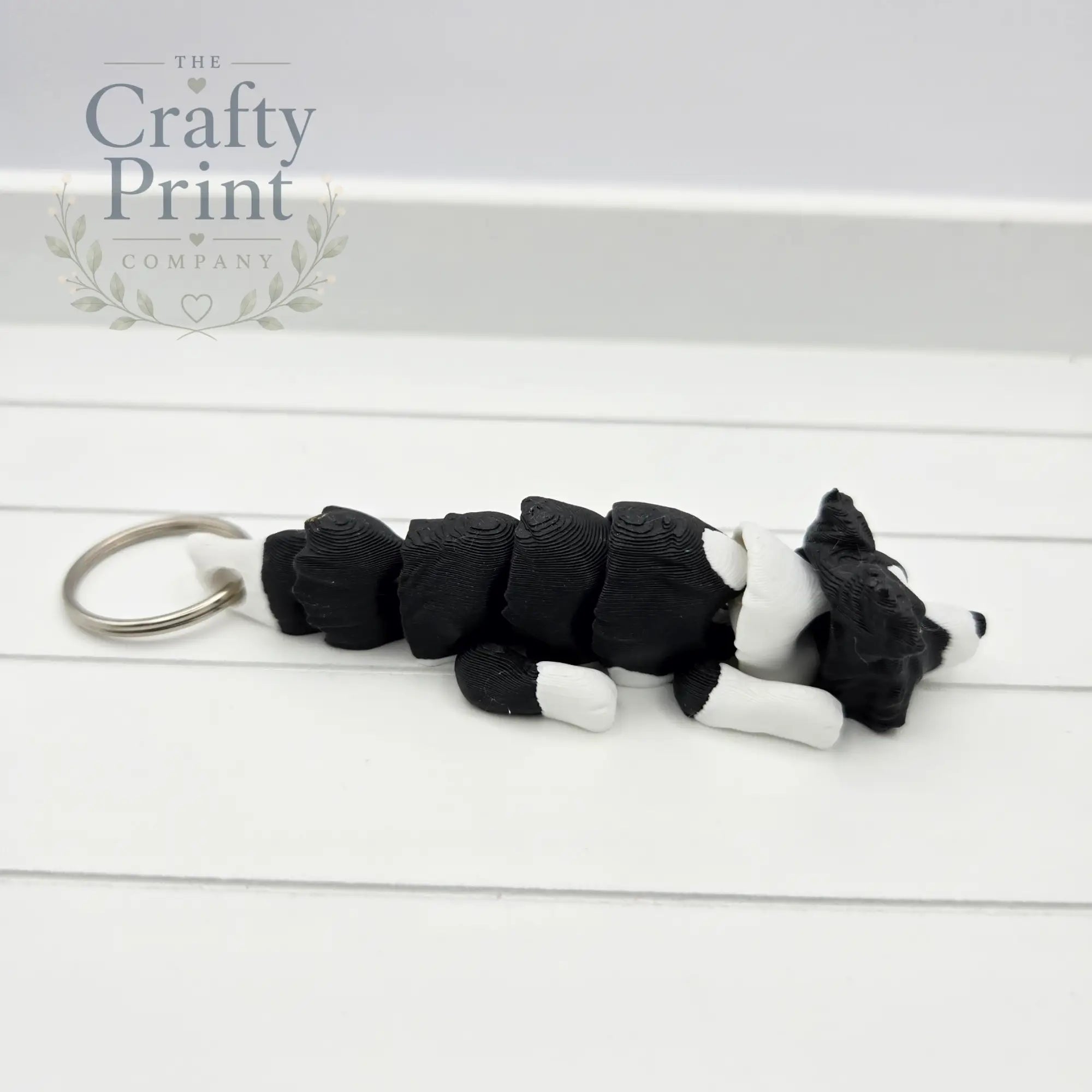 3D Printed Border Collie Articulated Flexi Keyring/Fidget