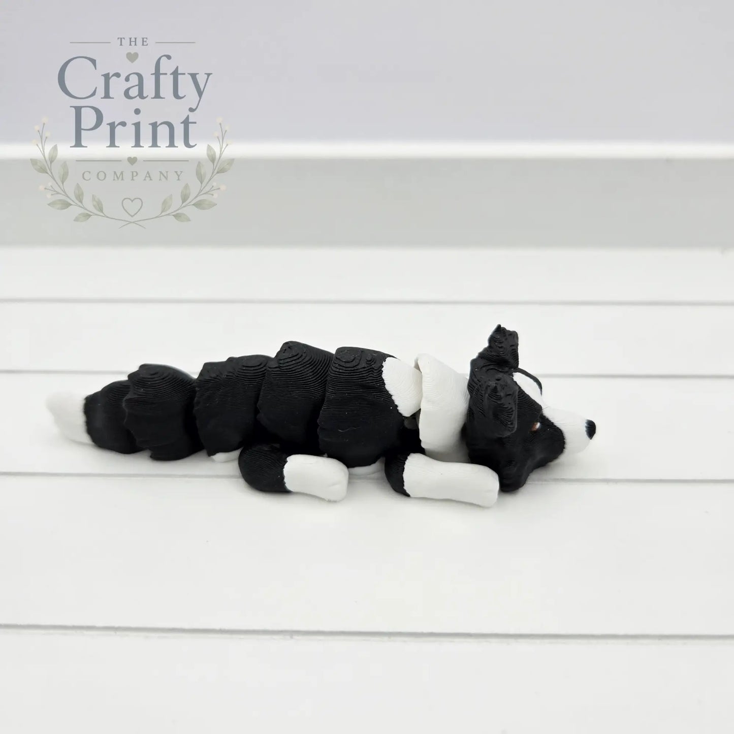 3D Printed Border Collie Articulated Flexi Keyring/Fidget