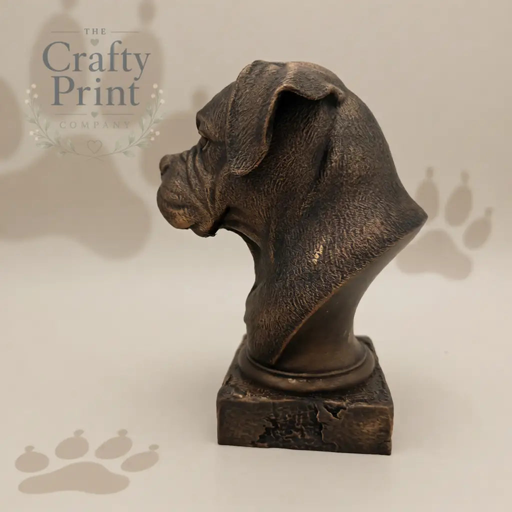 3D Printed Boxer Dog Statue / Bust - Home & Garden > Decor