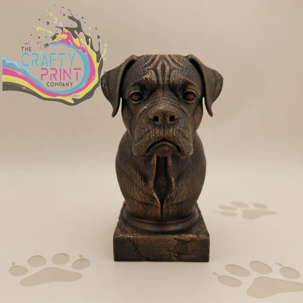 3D Printed Boxer Dog Statue / Bust - Home & Garden > Decor