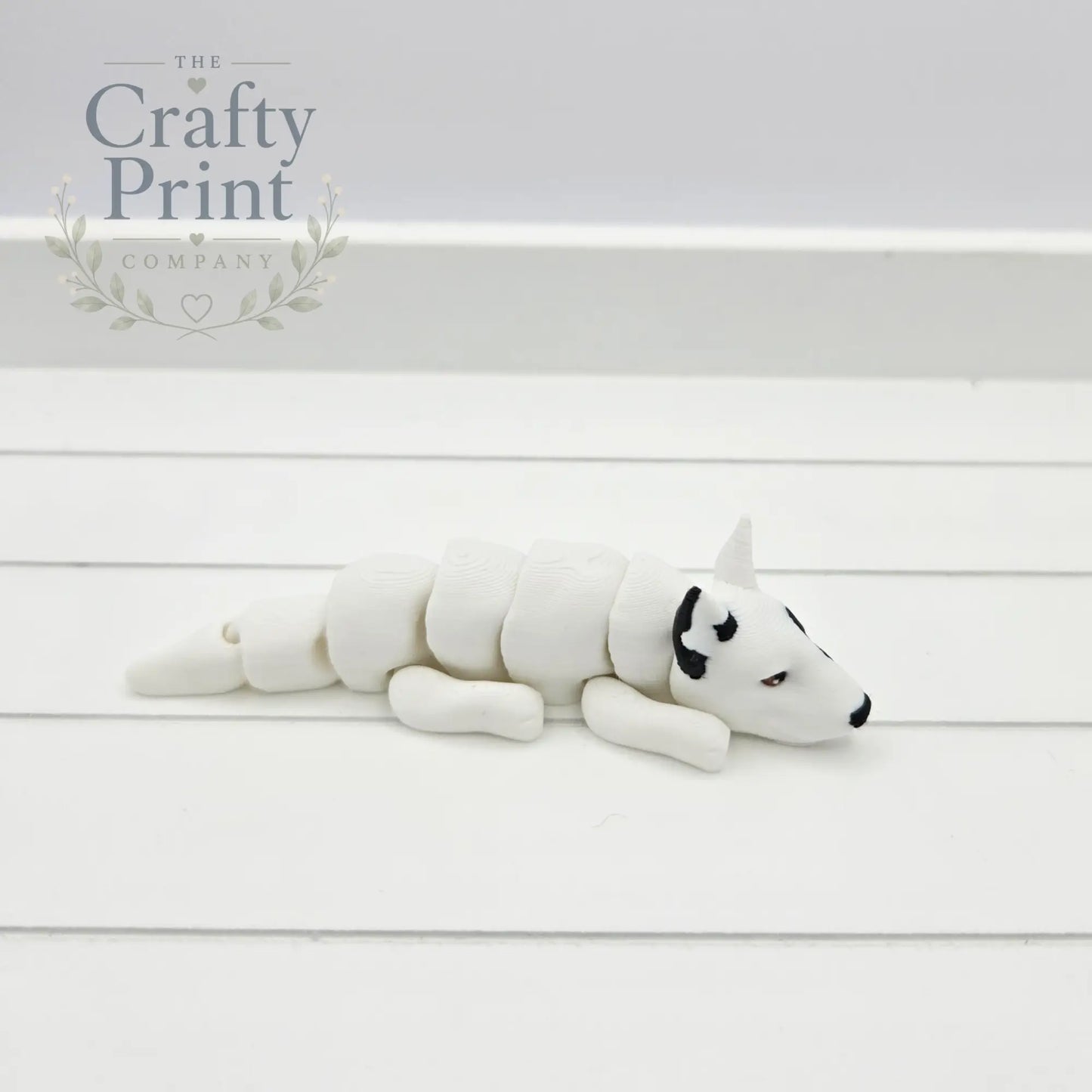 3D Printed Bull Terrier Articulated Flexi Keyring/Fidget