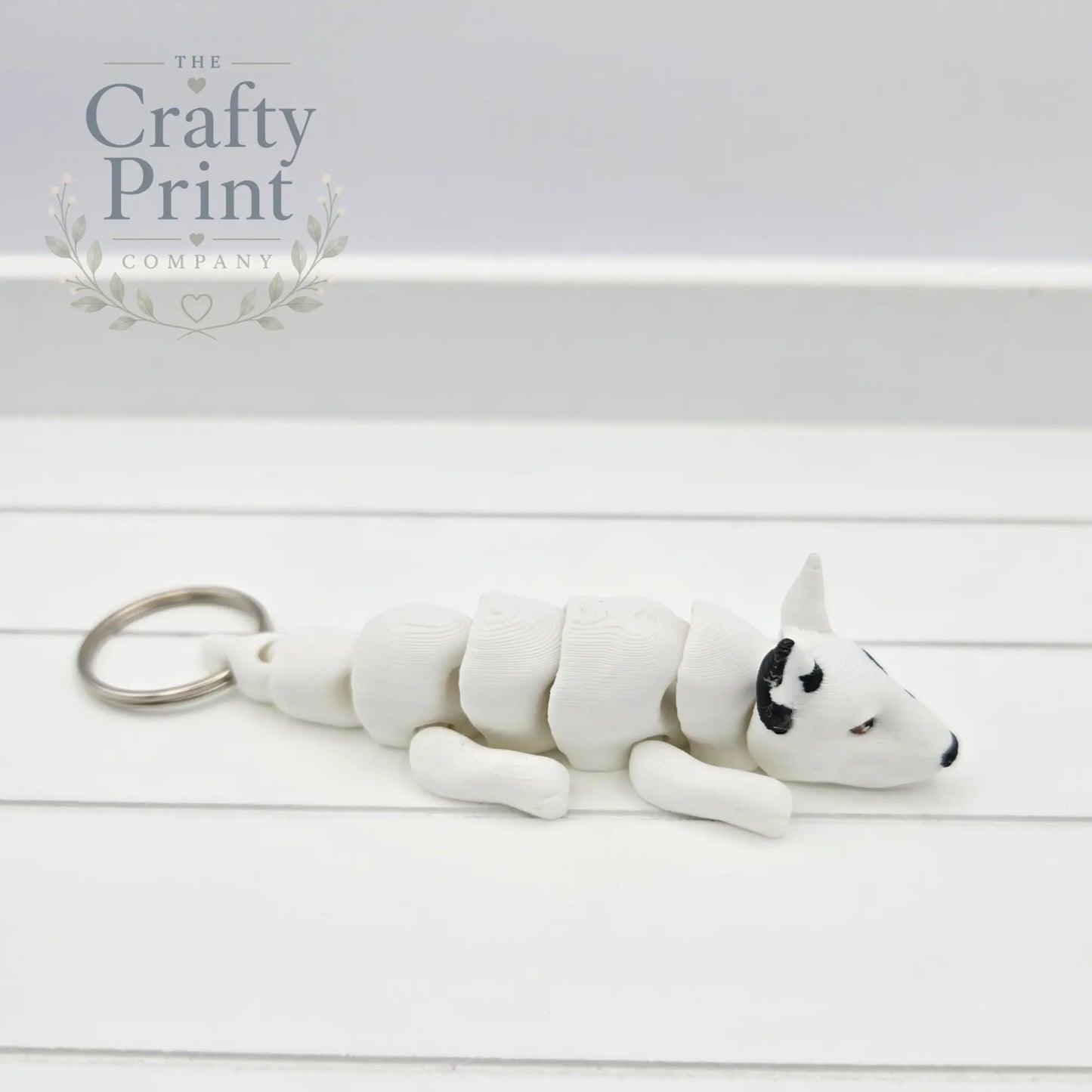 3D Printed Bull Terrier Articulated Flexi Keyring/Fidget