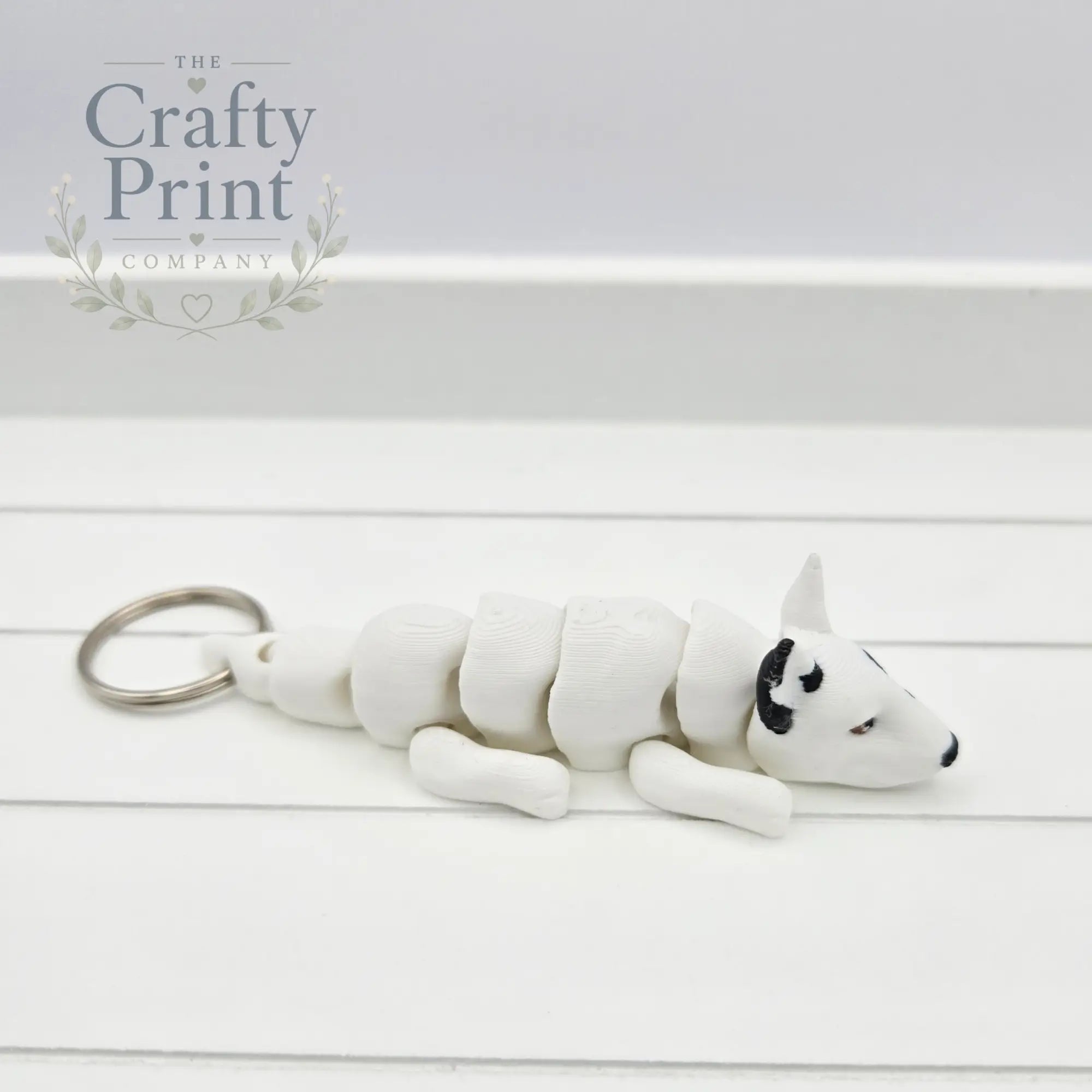 3D Printed Bull Terrier Articulated Flexi Keyring/Fidget
