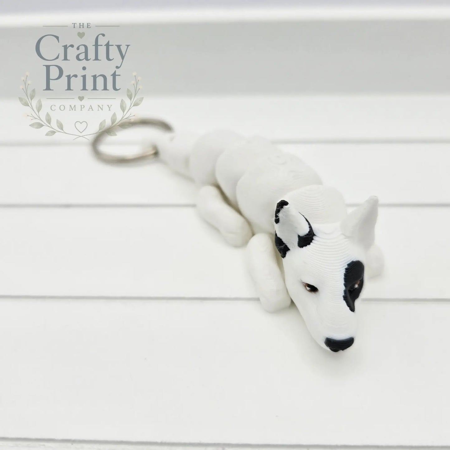 3D Printed Bull Terrier Articulated Flexi Keyring/Fidget
