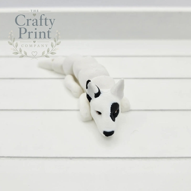 3D Printed Bull Terrier Articulated Flexi Keyring/Fidget
