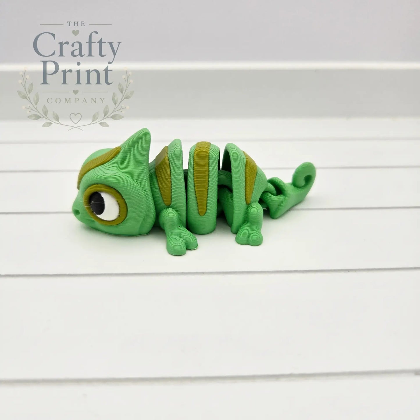 3D Printed Chameleon Articulated Flexi Fidget - Keychains