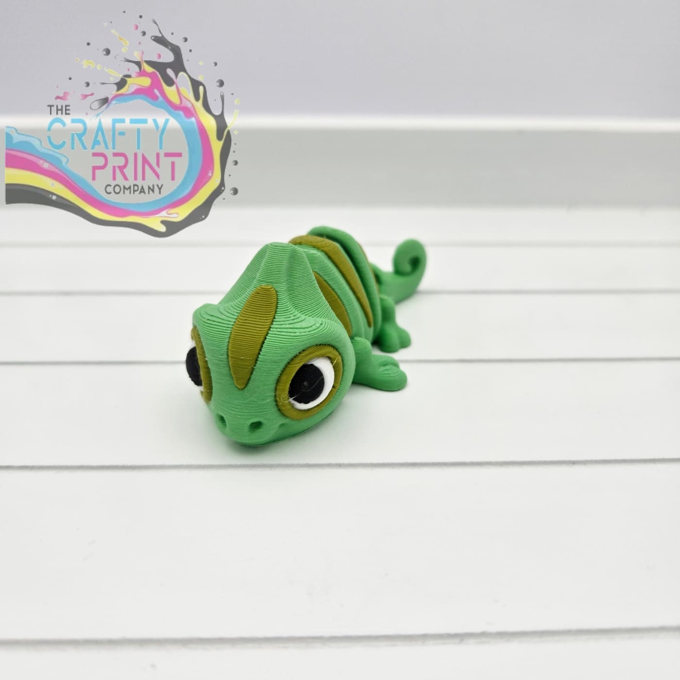 3D Printed Chameleon Articulated Flexi Fidget - Keychains
