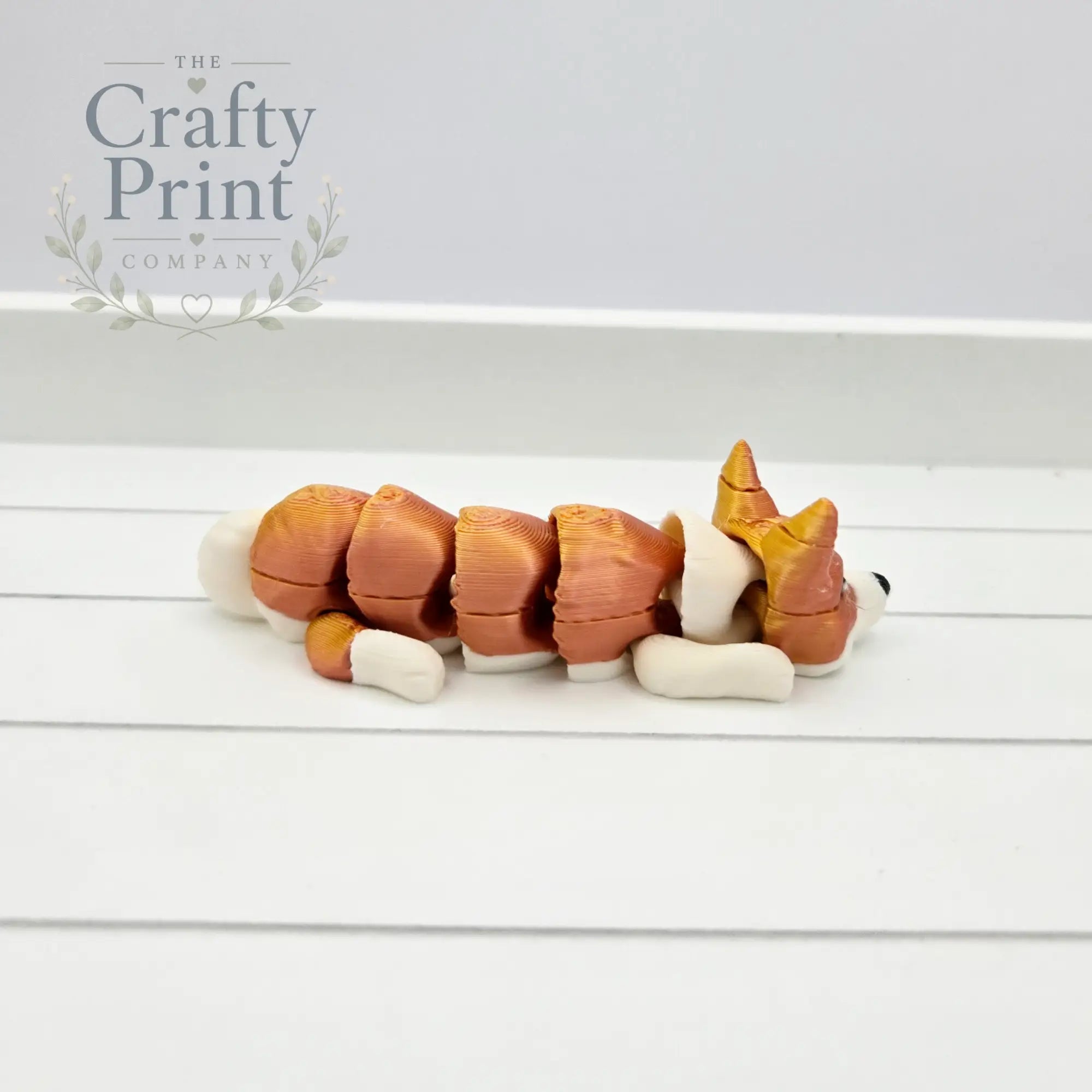 3D Printed Corgi Articulated Flexi Keyring/Fidget