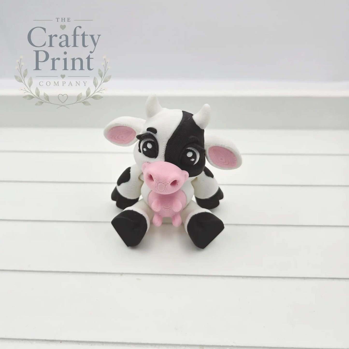 3D Printed Cow Articulated Flexi Fidget - Keychains