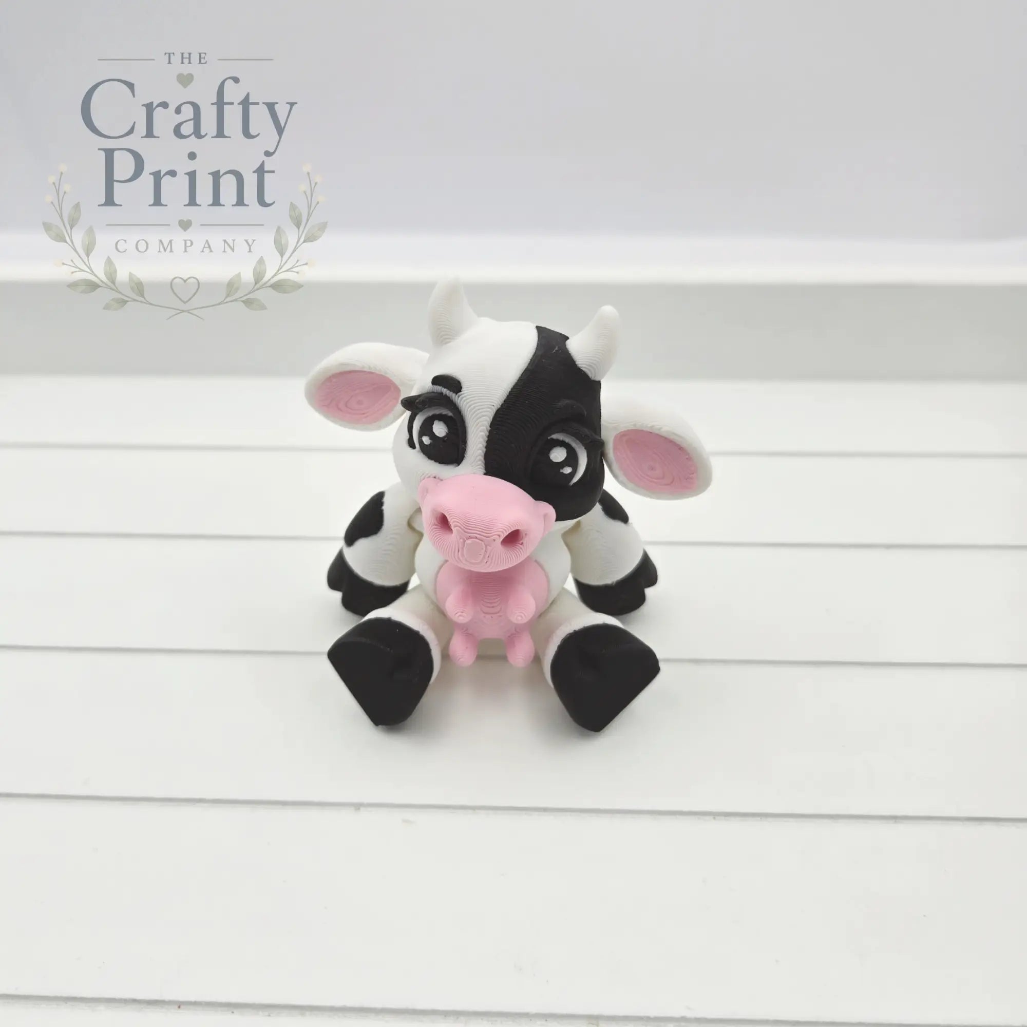 3D Printed Cow Articulated Flexi Fidget - Keychains