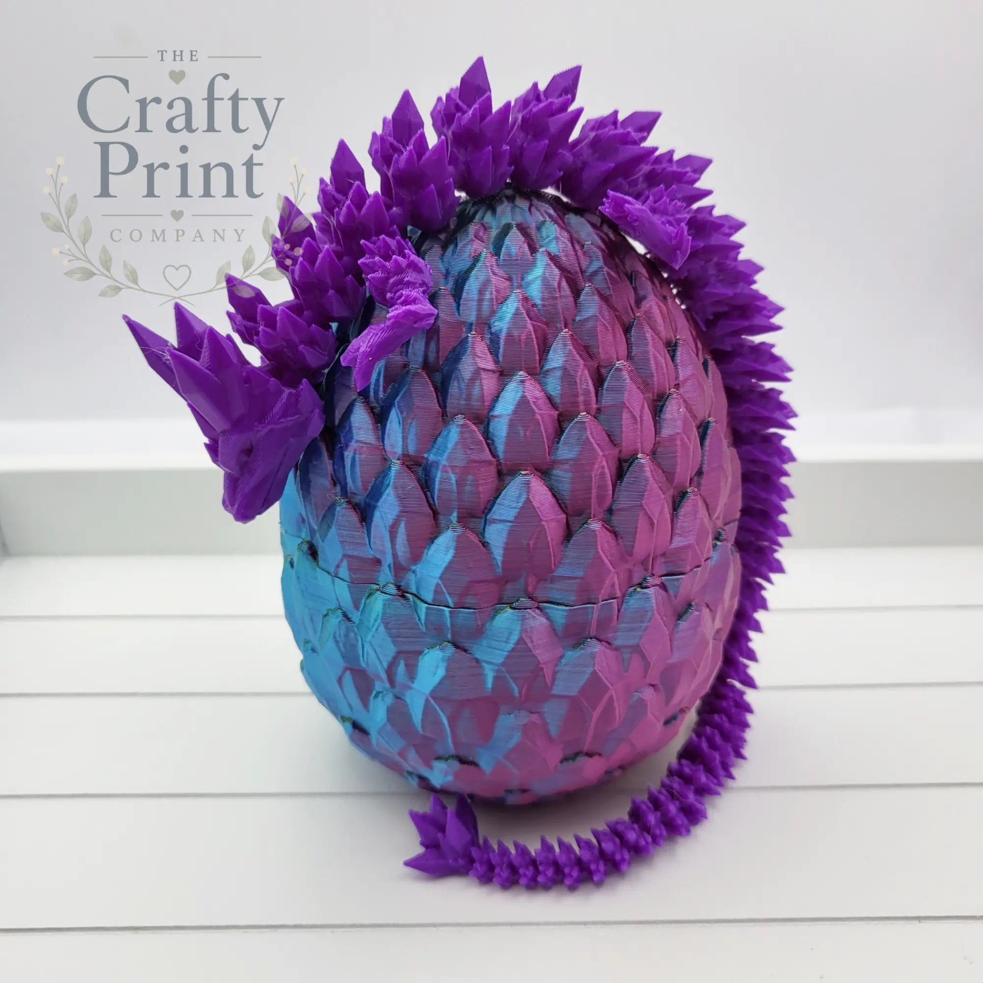 3D Printed Crystal Dragon and Egg