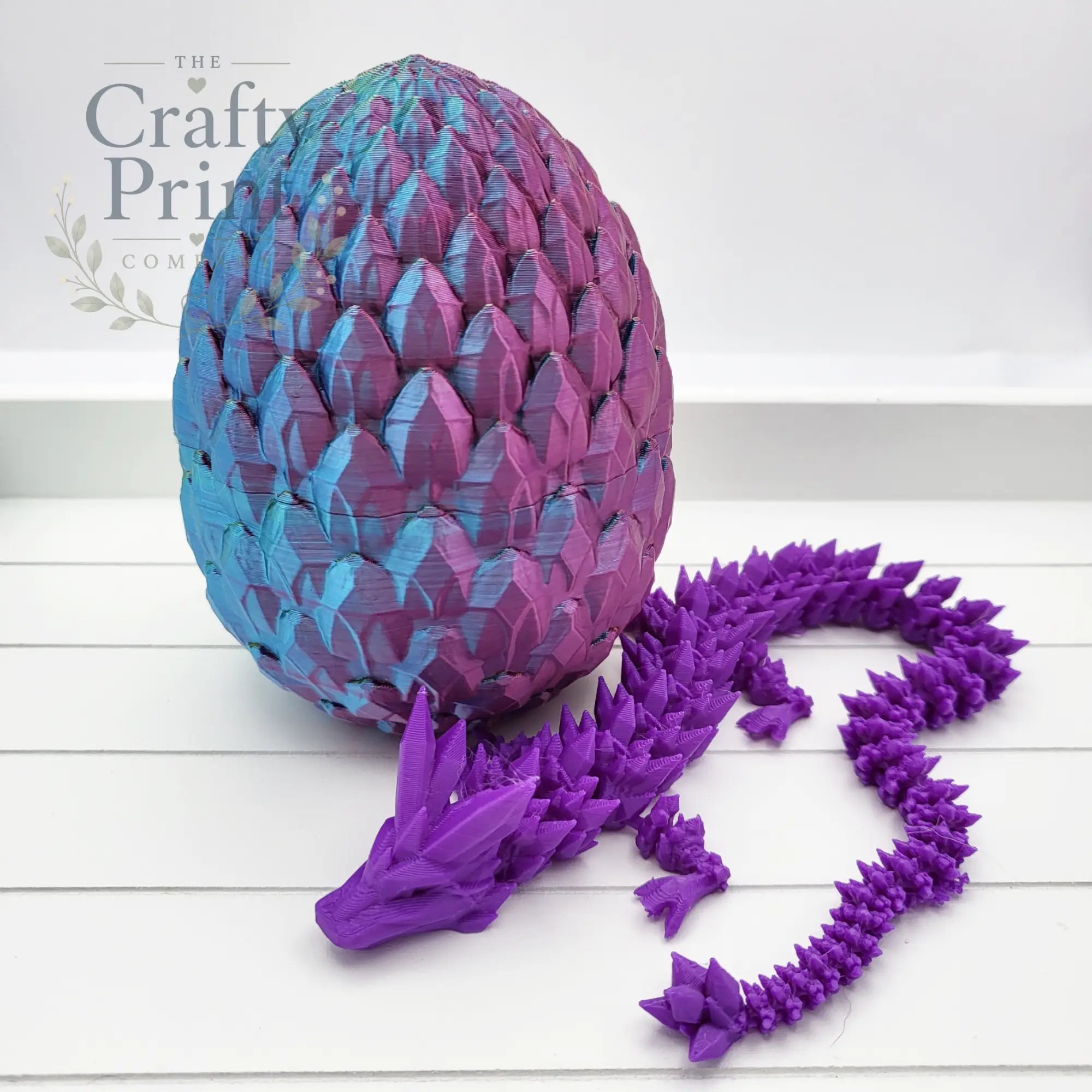 3D Printed Crystal Dragon and Egg