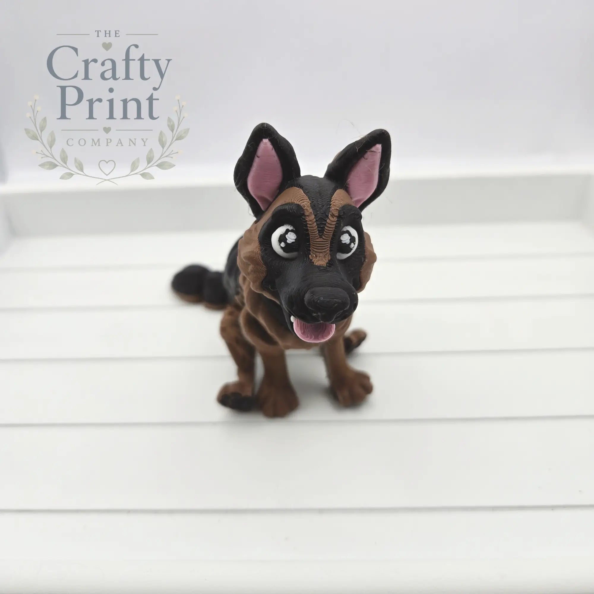 3D Printed Cute German Shepherd Dog Articulated Fidget
