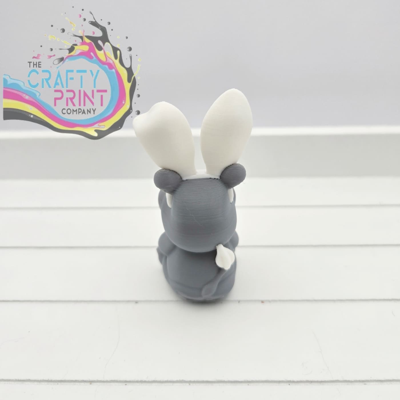 3D Printed Cute Hippo Wearing Bunny Ears - Home & Garden >