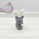 3D Printed Cute Hippo Wearing Bunny Ears - Home & Garden >