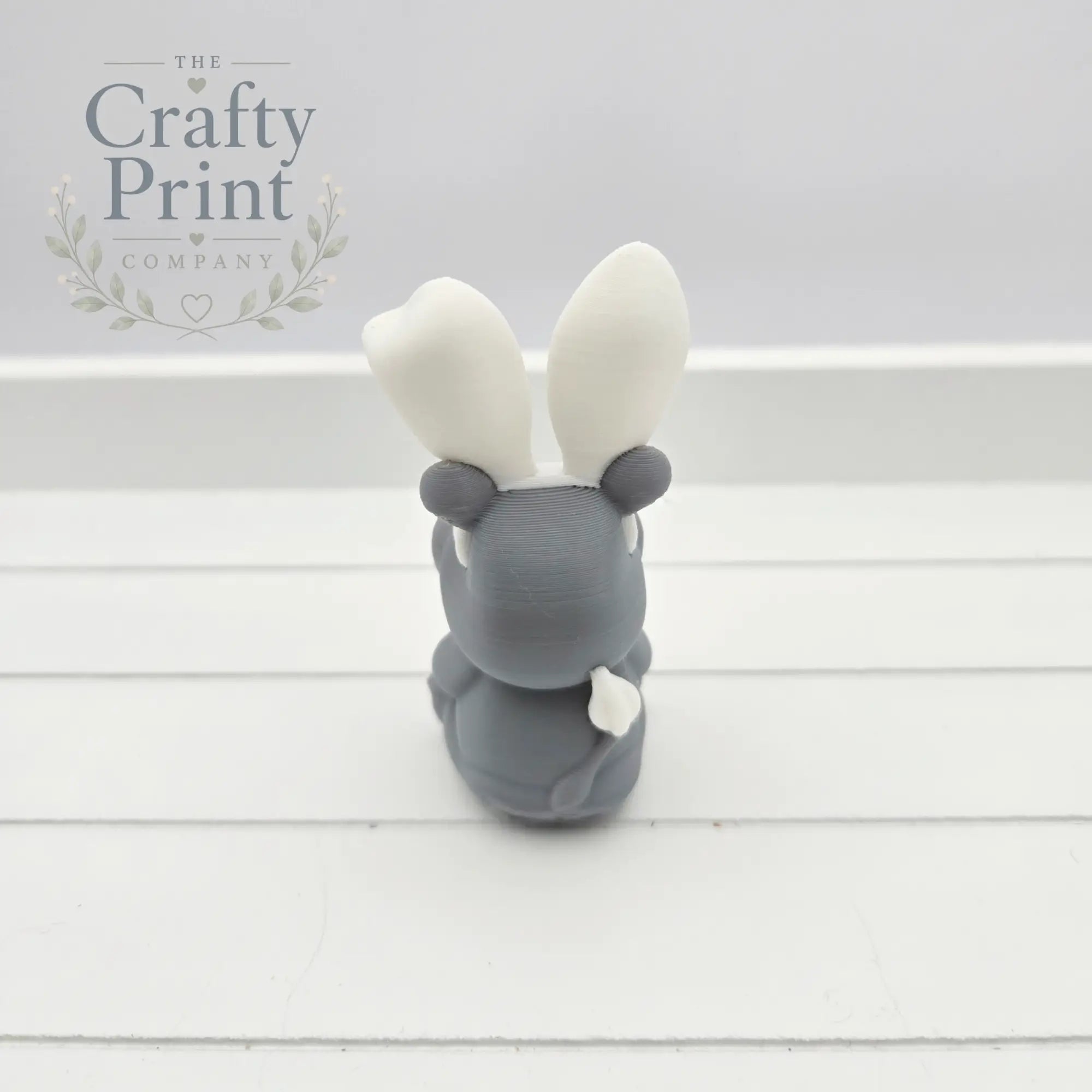 3D Printed Cute Hippo Wearing Bunny Ears - Home & Garden >