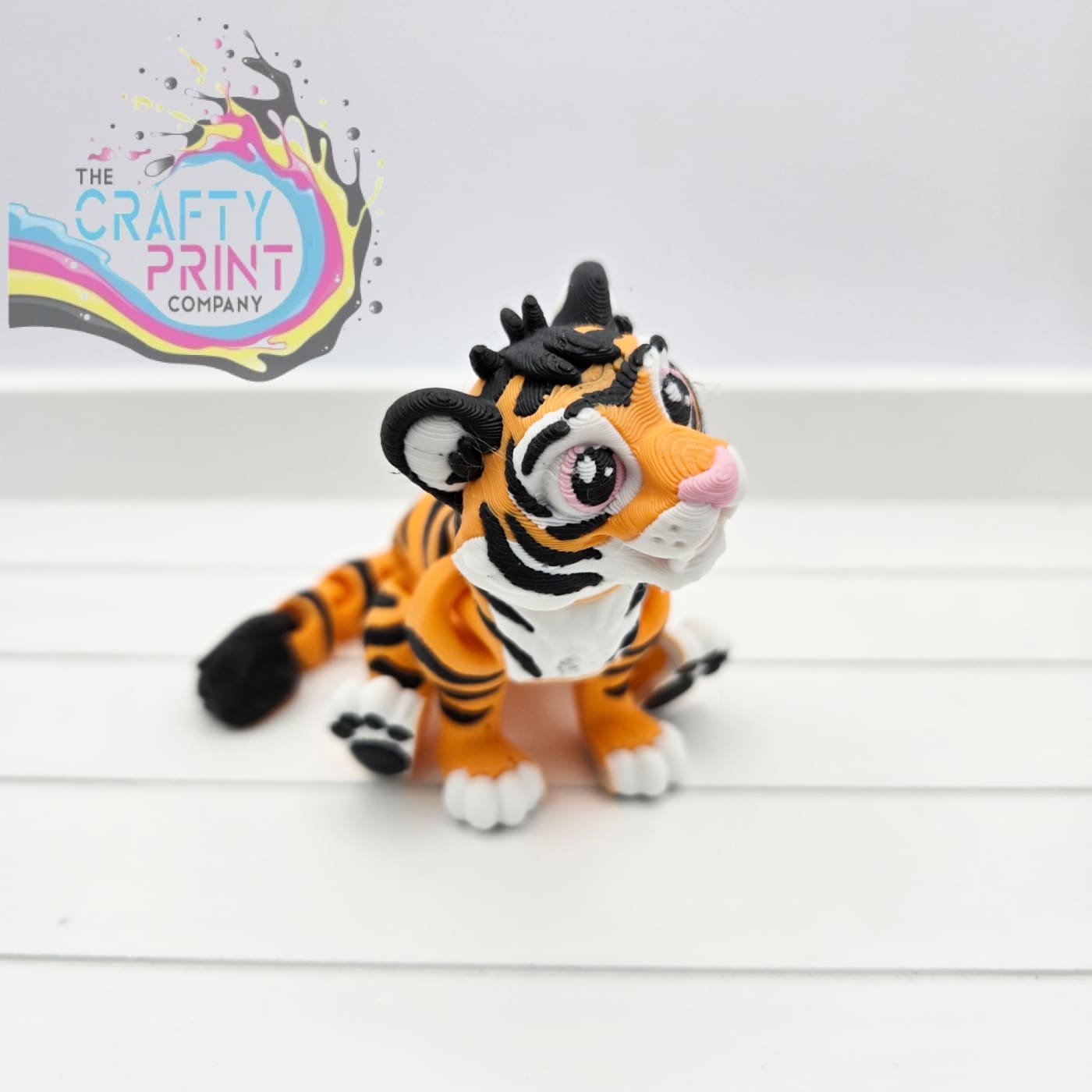3D Printed Cute Tiger Articulated Fidget - Home & Garden >