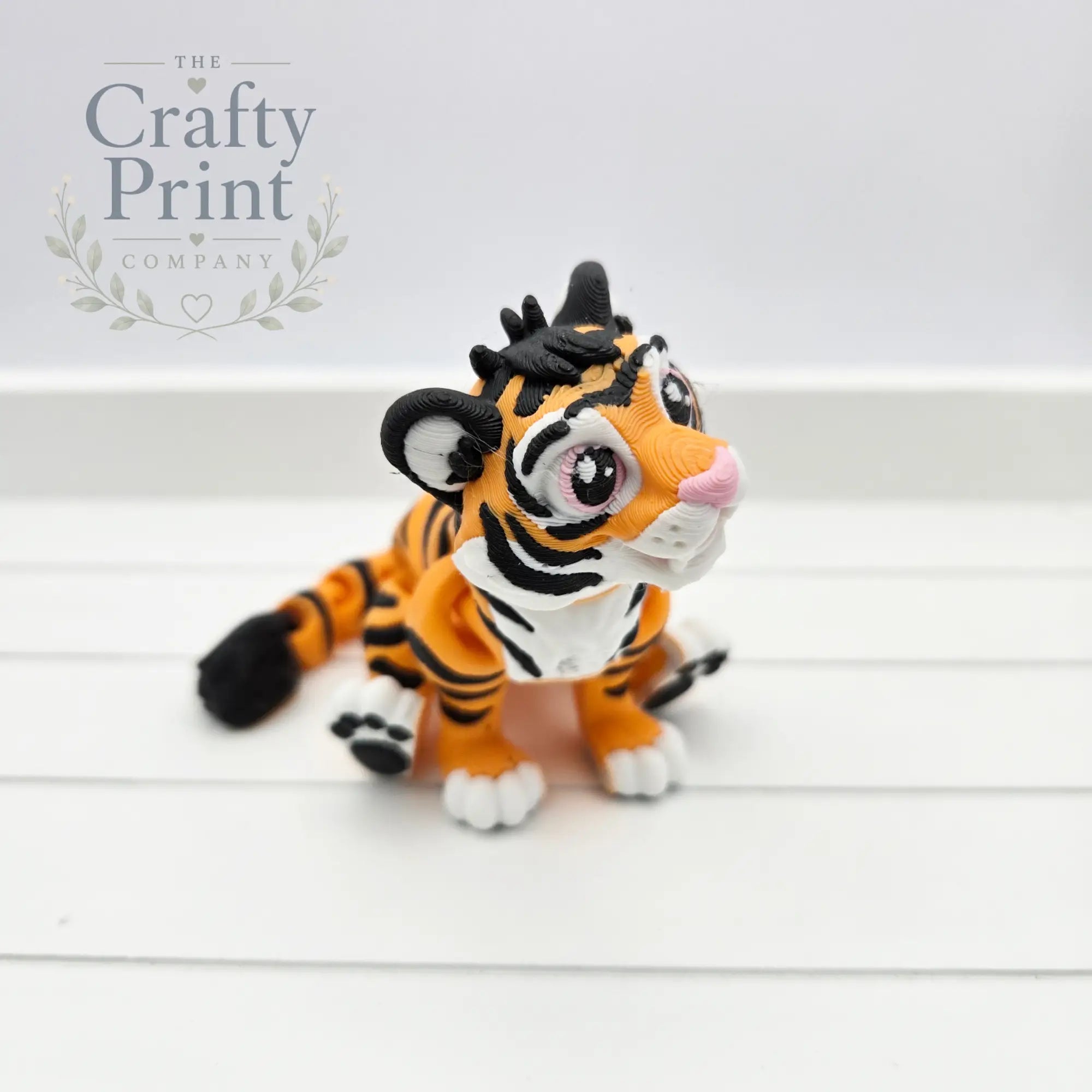 3D Printed Cute Tiger Articulated Fidget - Home & Garden >
