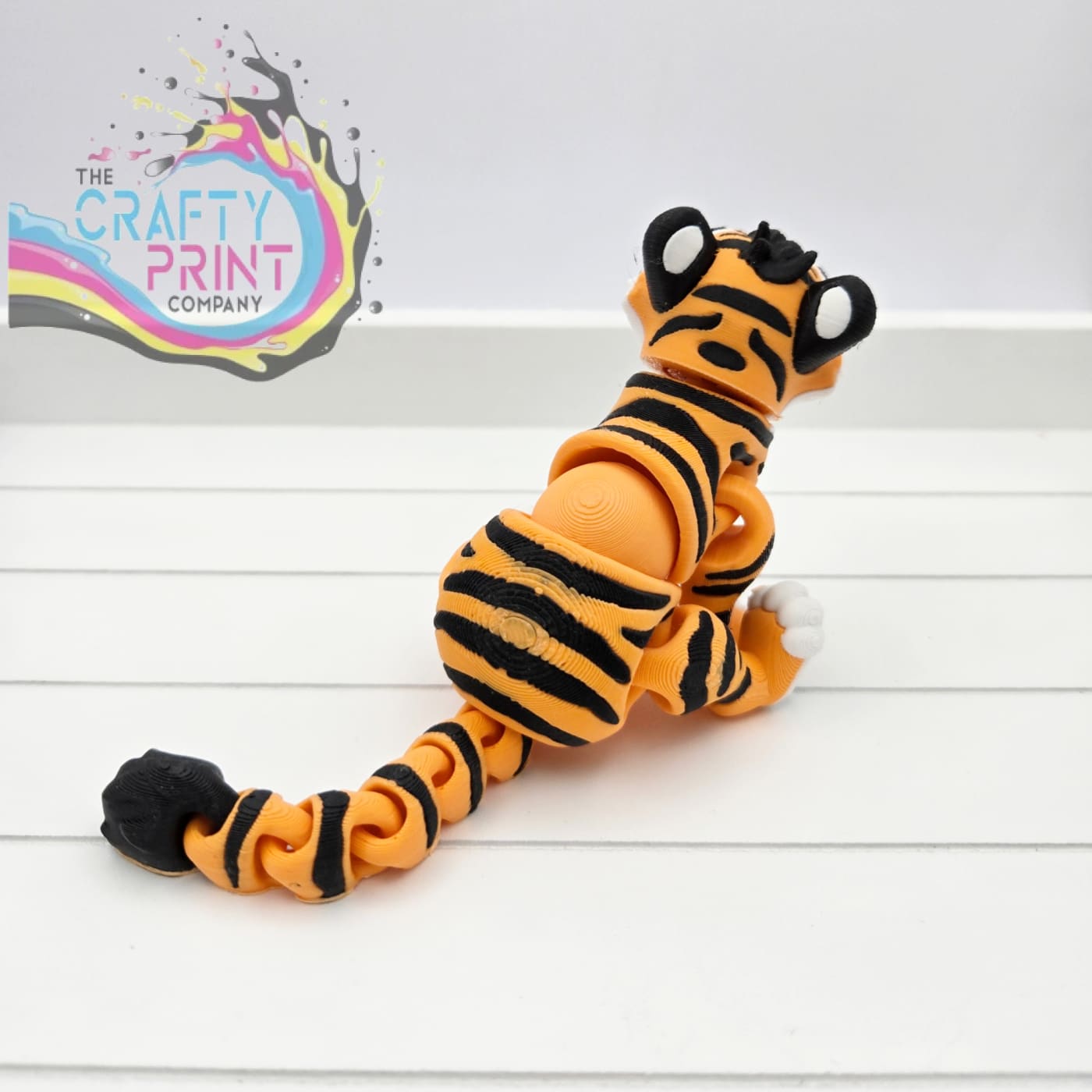 3D Printed Cute Tiger Articulated Fidget - Home & Garden >
