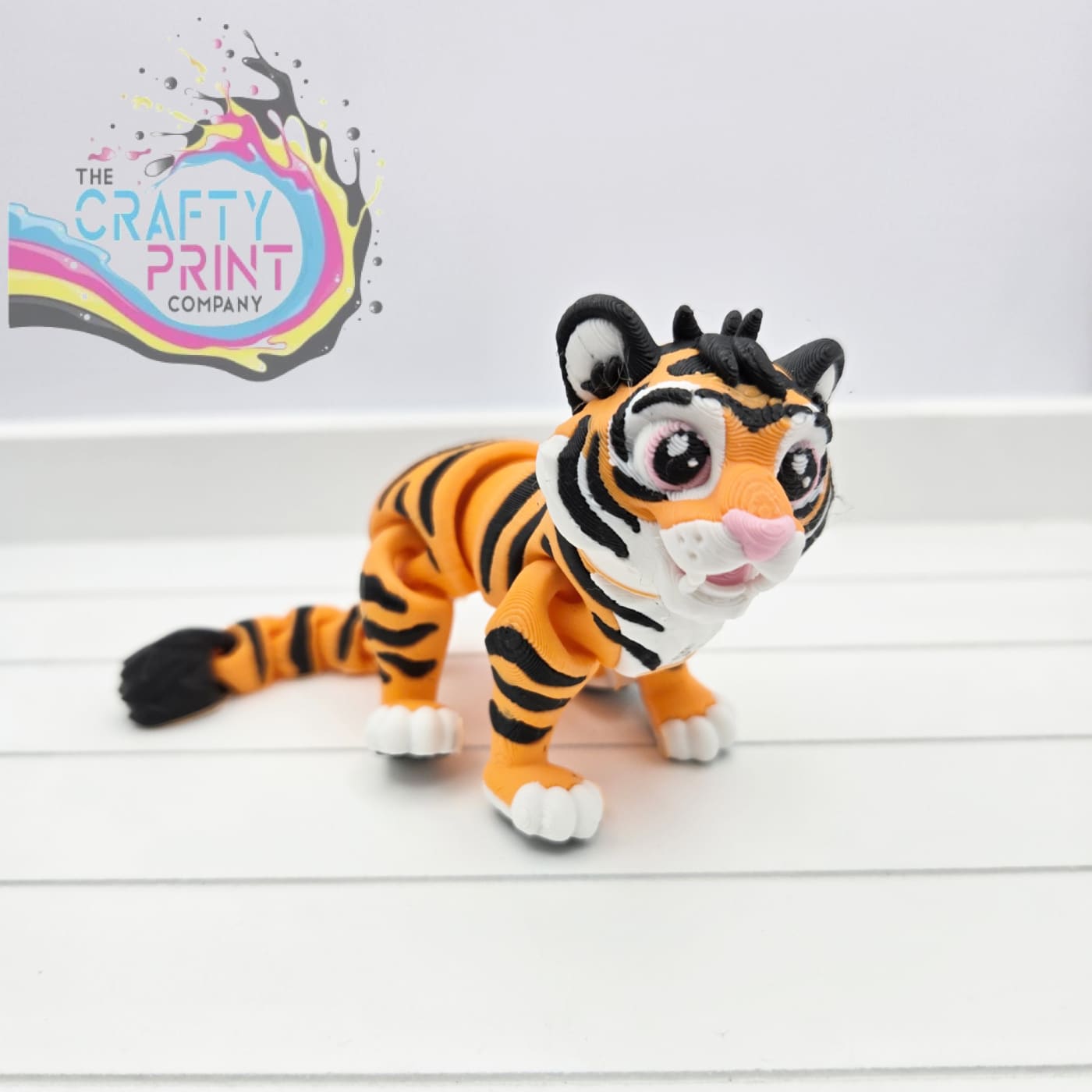 3D Printed Cute Tiger Articulated Fidget - Home & Garden >