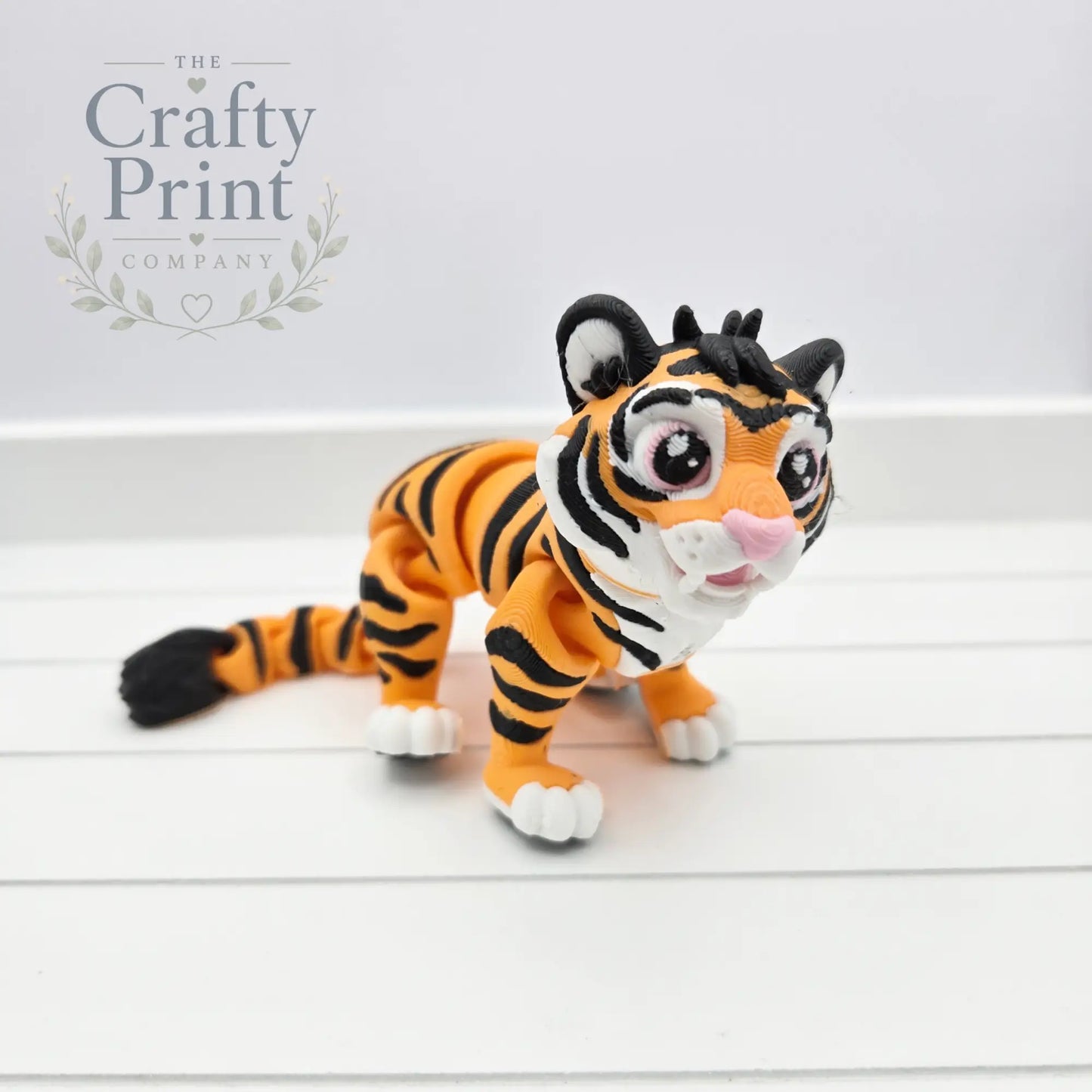 3D Printed Cute Tiger Articulated Fidget - Home & Garden >