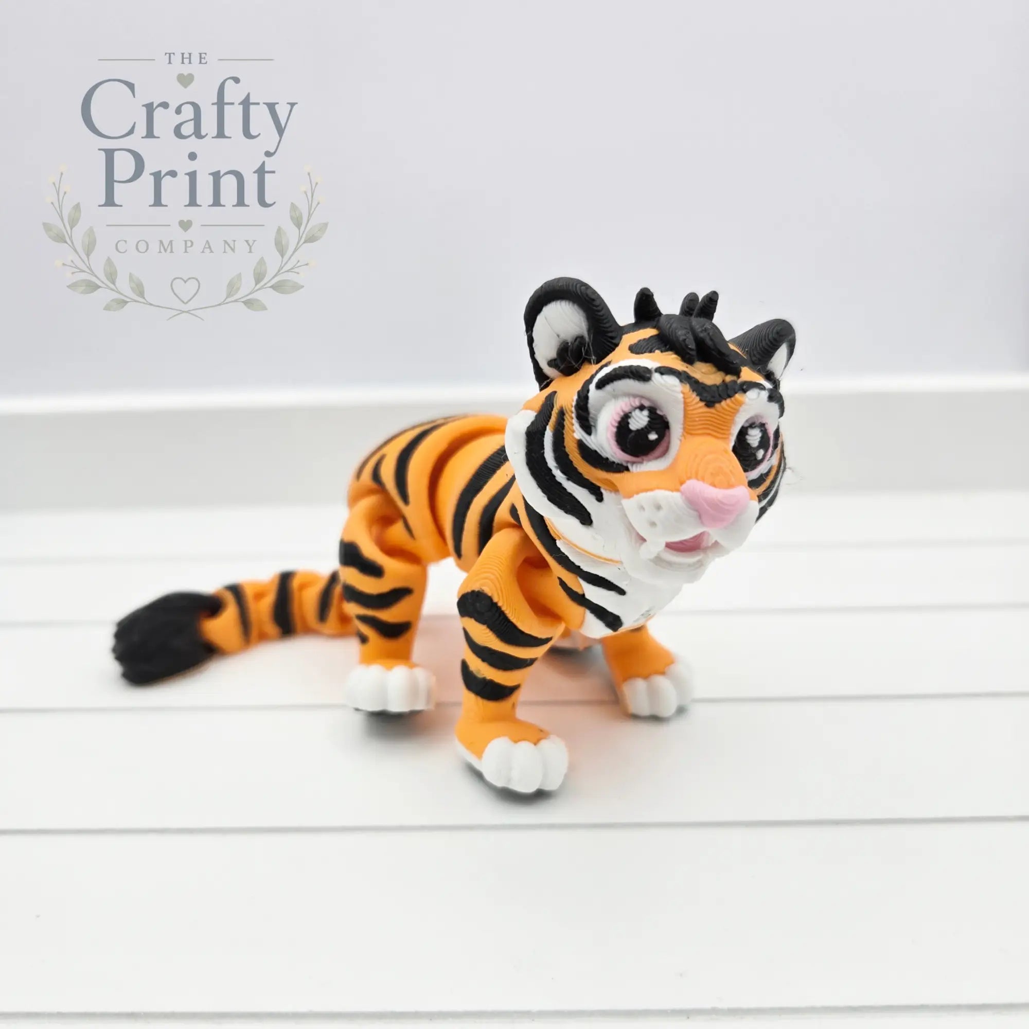 3D Printed Cute Tiger Articulated Fidget - Home & Garden >