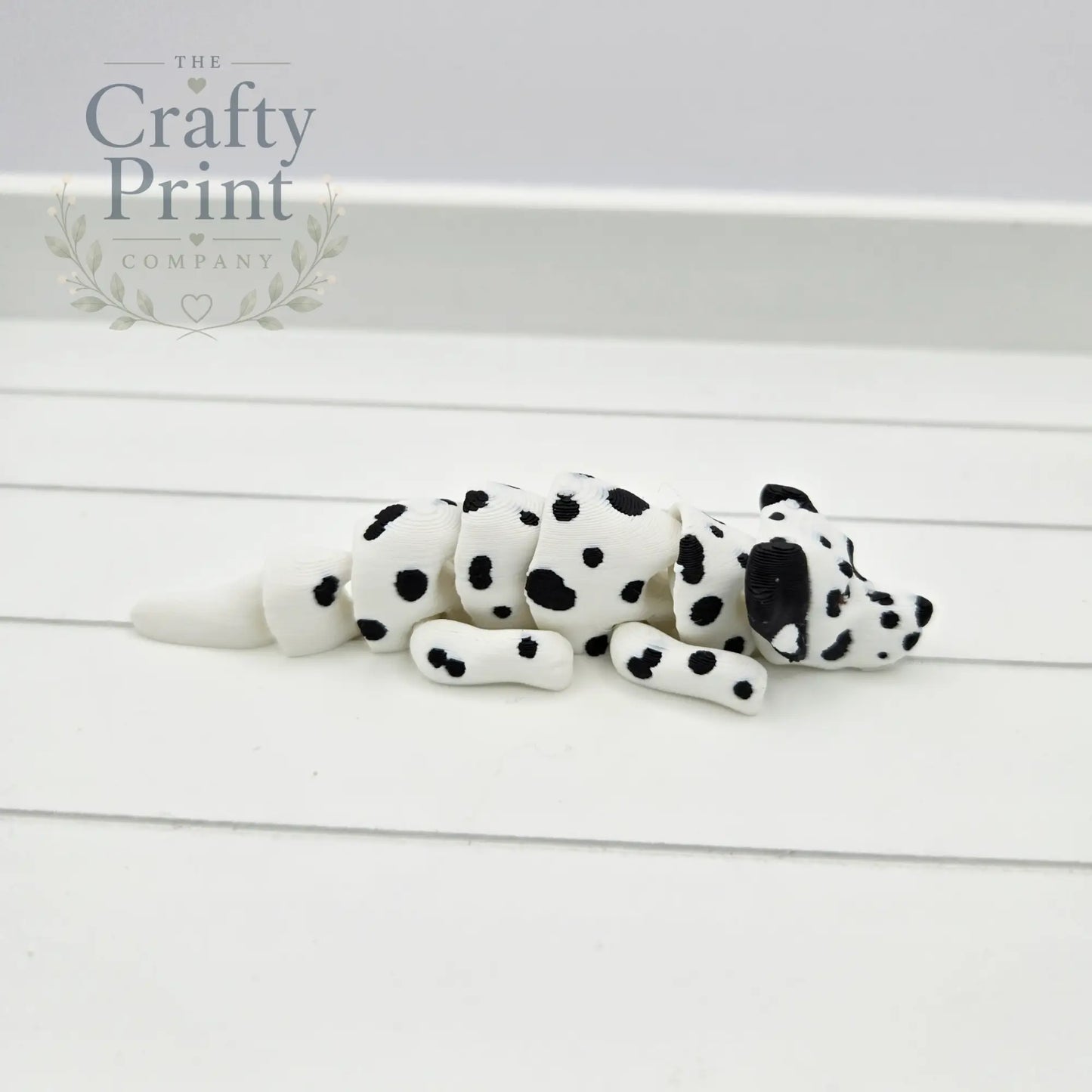 3D Printed Dalmation Dog Articulated Flexi Keyring/Fidget