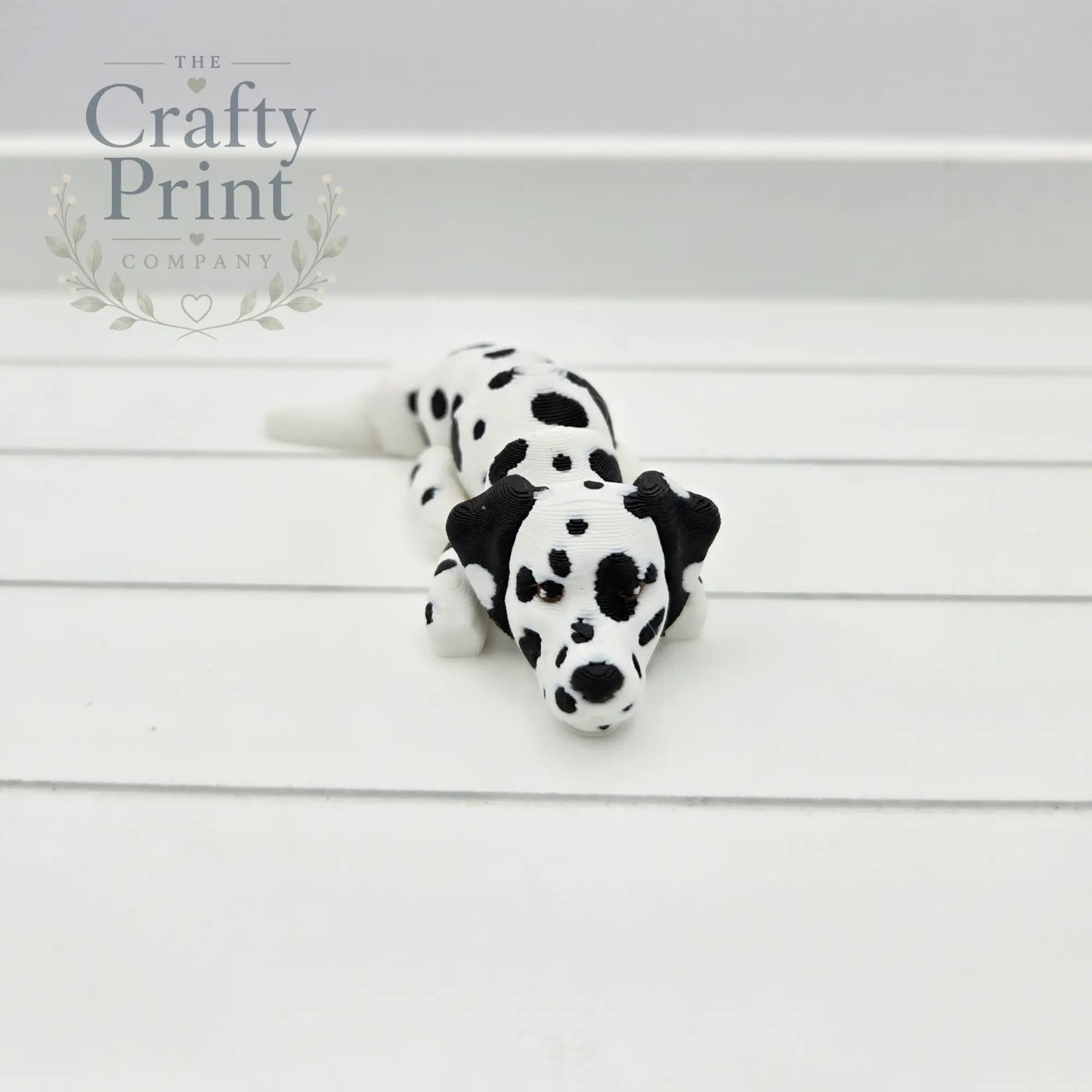 3D Printed Dalmation Dog Articulated Flexi Keyring/Fidget