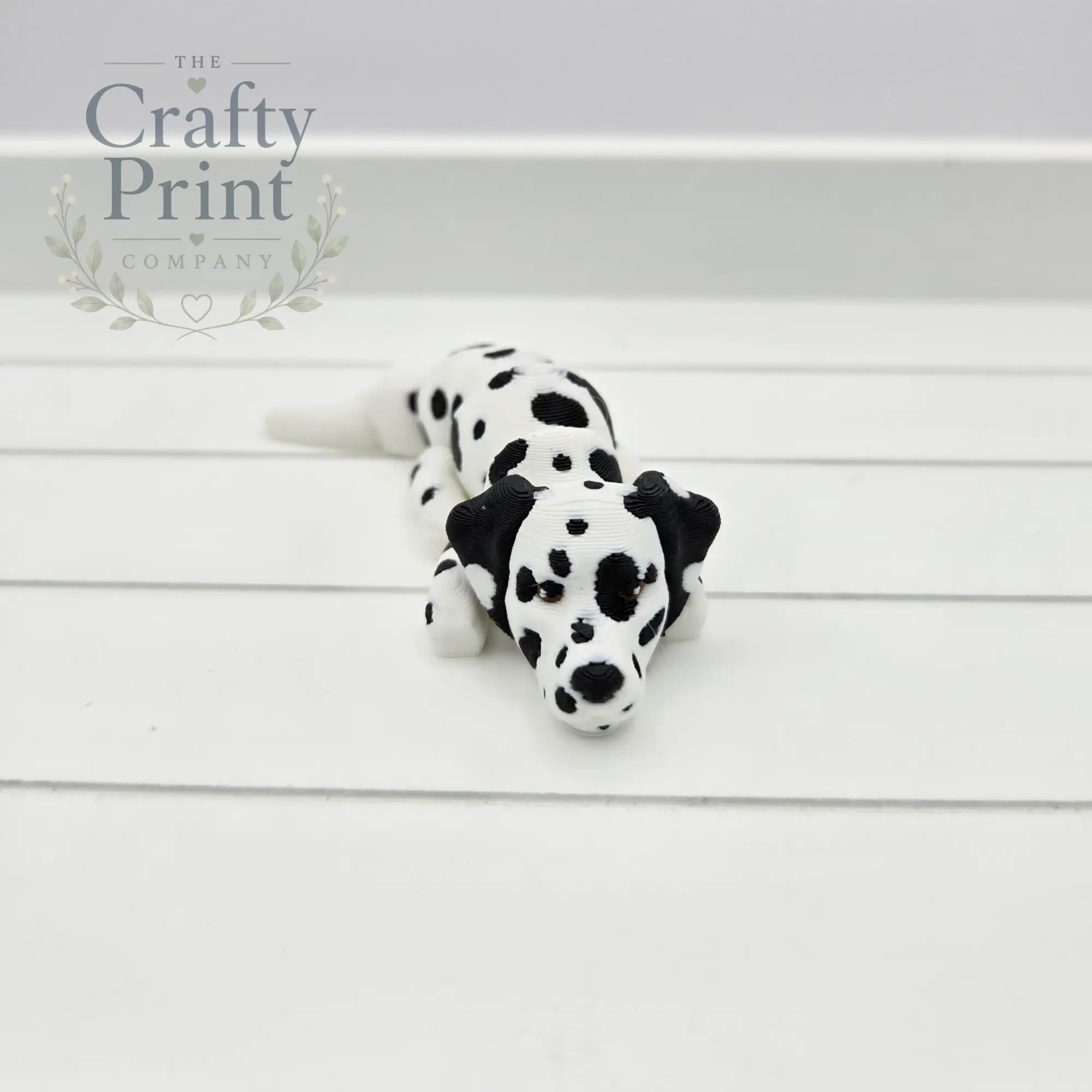 3D Printed Dalmation Dog Articulated Flexi Keyring/Fidget