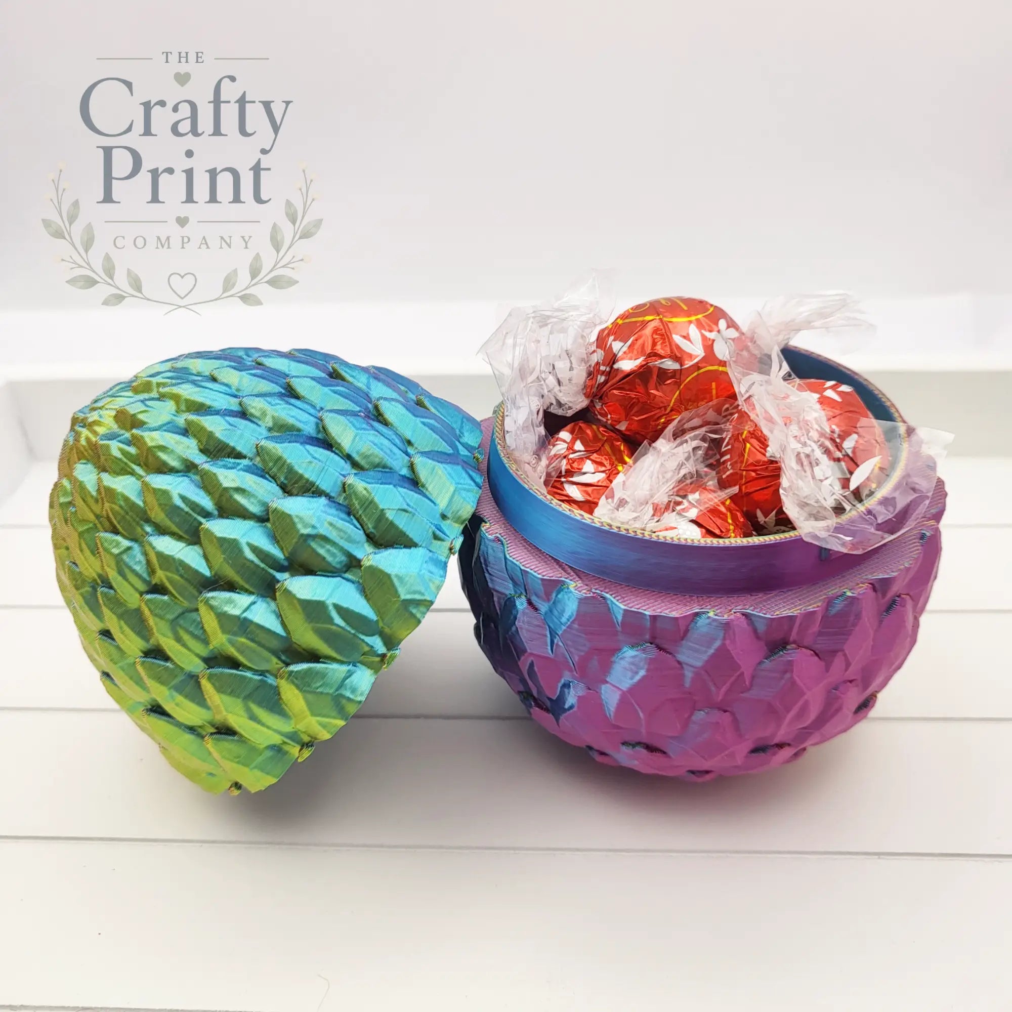 3D Printed Dragon Egg with Scales