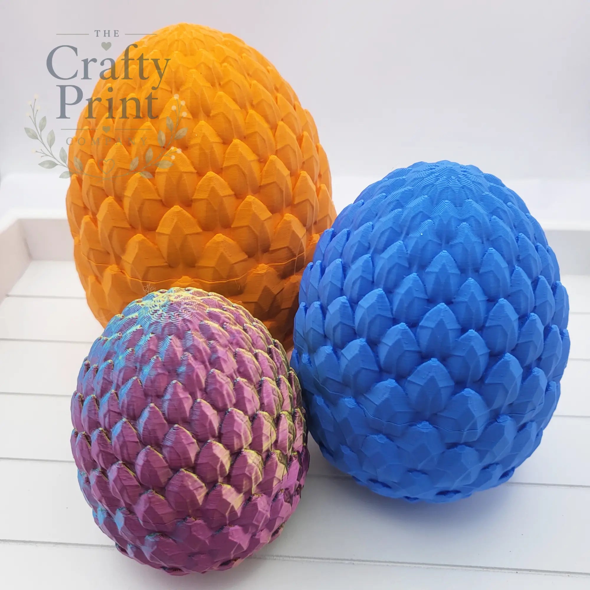3D Printed Dragon Egg with Scales