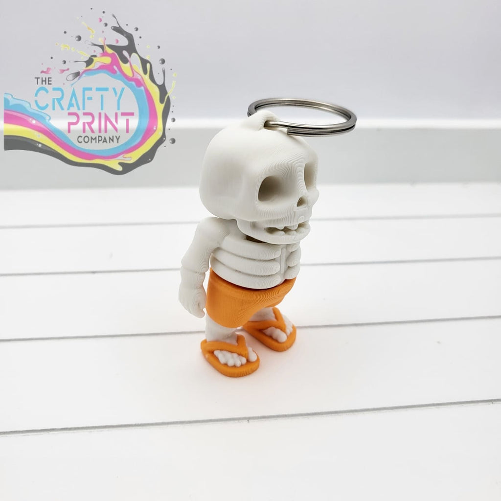 3D Printed Fully Articulated Mini Summer Ready Skeleton The Crafty Print Company