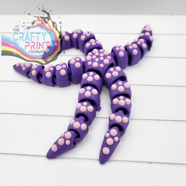 3D Printed Fully Articulated Starfish - Purple