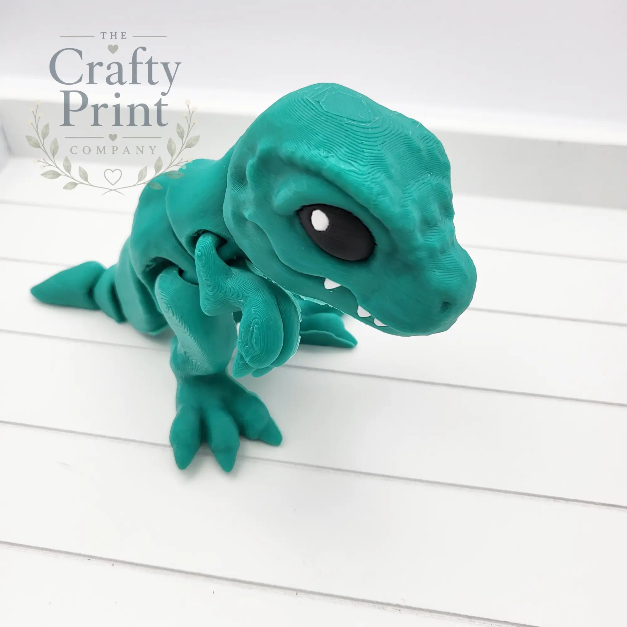 3D Printed Fully Articulated T-Rex Dinosaur - Green