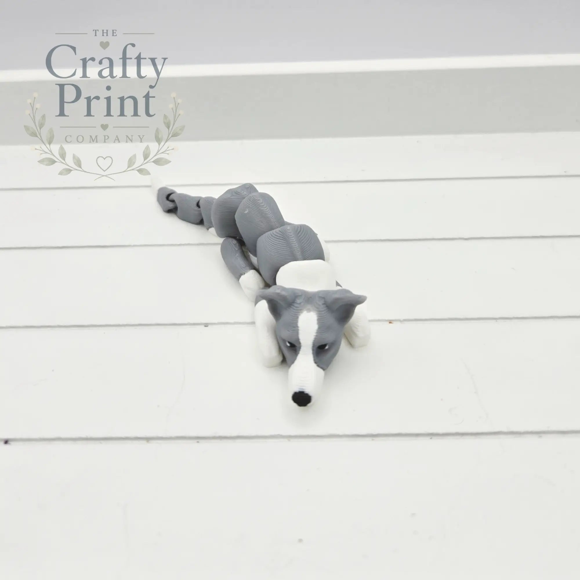 3D Printed Greyhound Dog Articulated Flexi Keyring/Fidget
