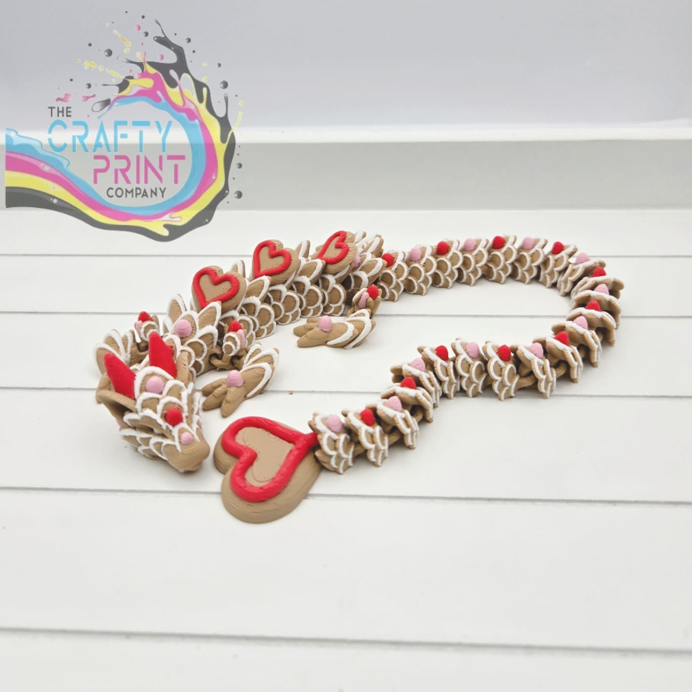 3D Printed Heart Cookie Dragon in Egg - Home & Garden >