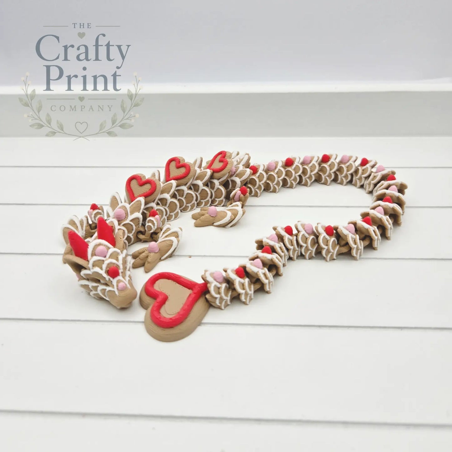 3D Printed Heart Cookie Dragon in Egg - Home & Garden >