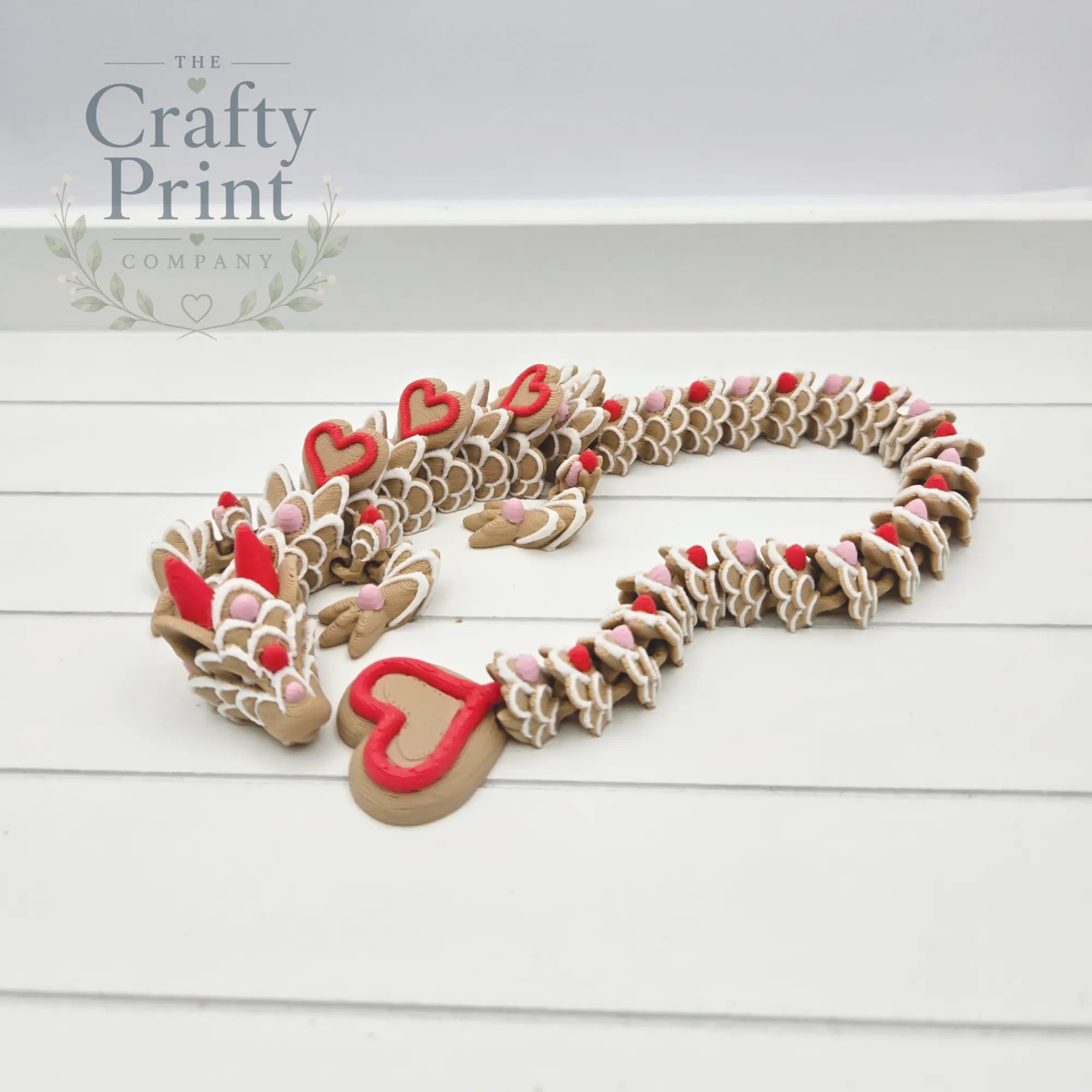 3D Printed Heart Cookie Dragon in Egg - Home & Garden >