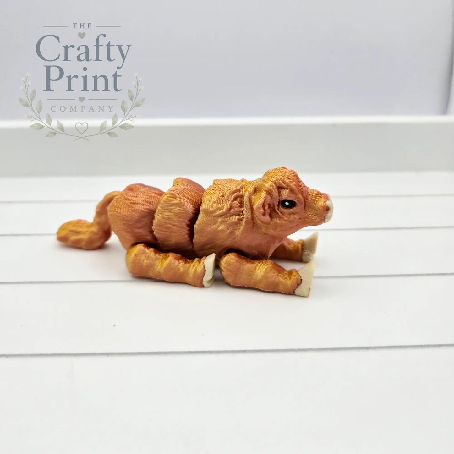 3D Printed Highland Cow Articulated Flexi Keyring/Fidget