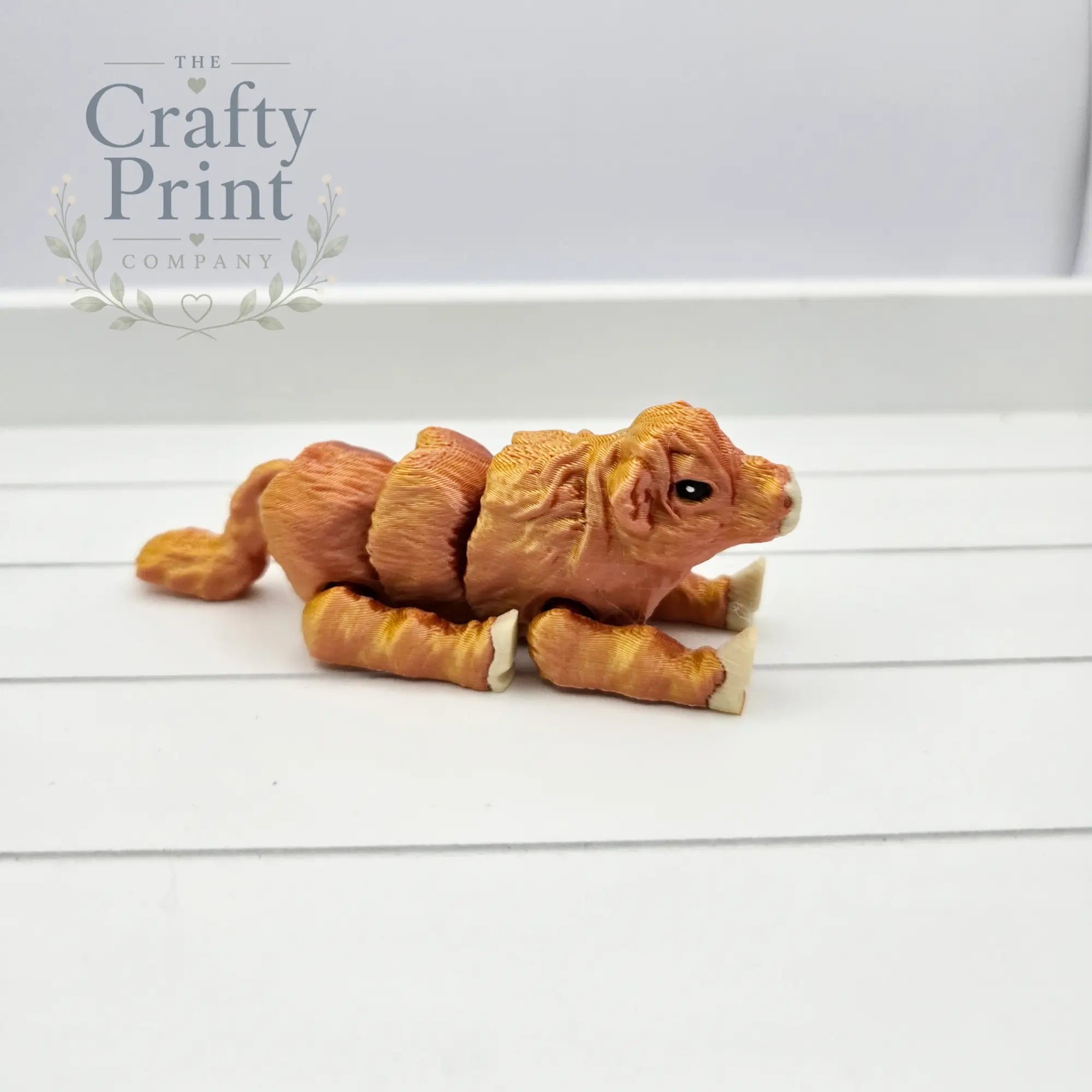 3D Printed Highland Cow Articulated Flexi Keyring/Fidget