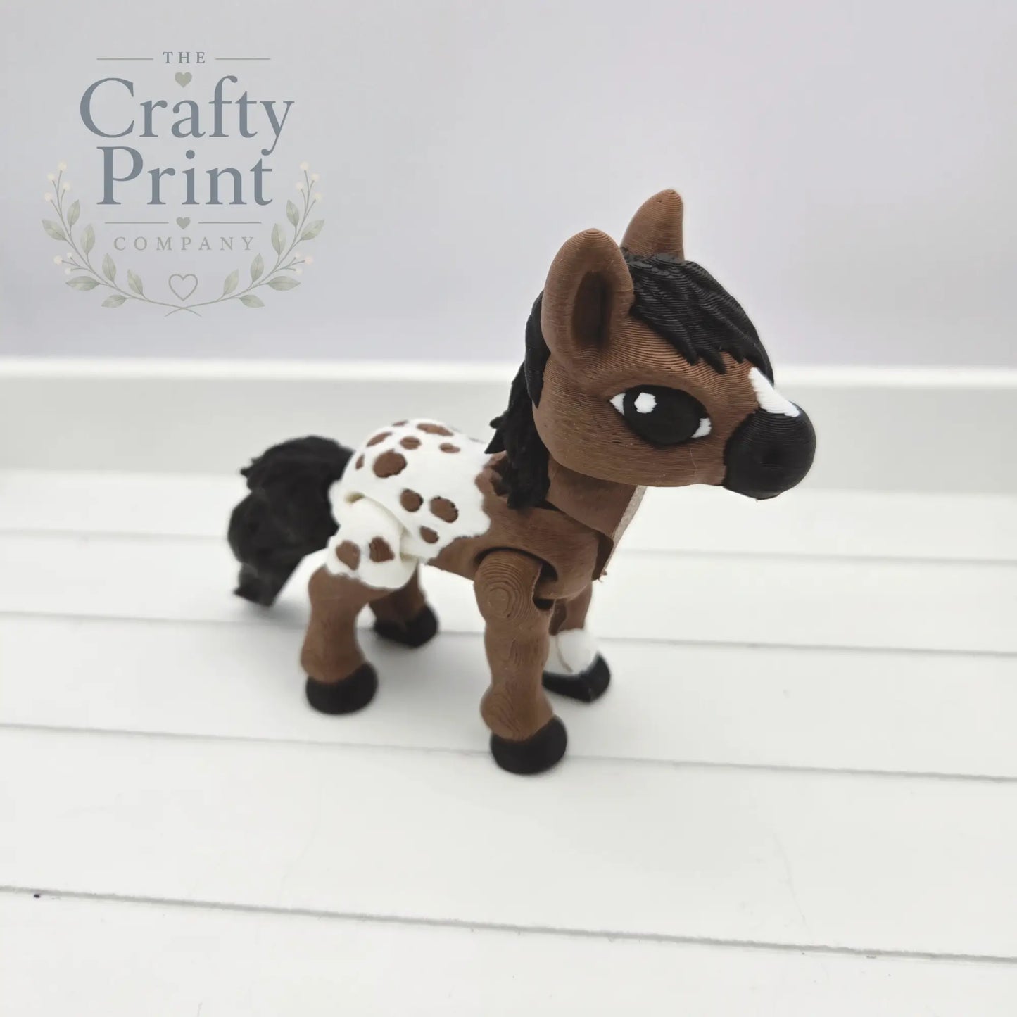 3D Printed Horse Articulated Fidget - Appaloosa