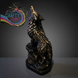 3D Printed Howling Wolf Statue - Home & Garden > Decor