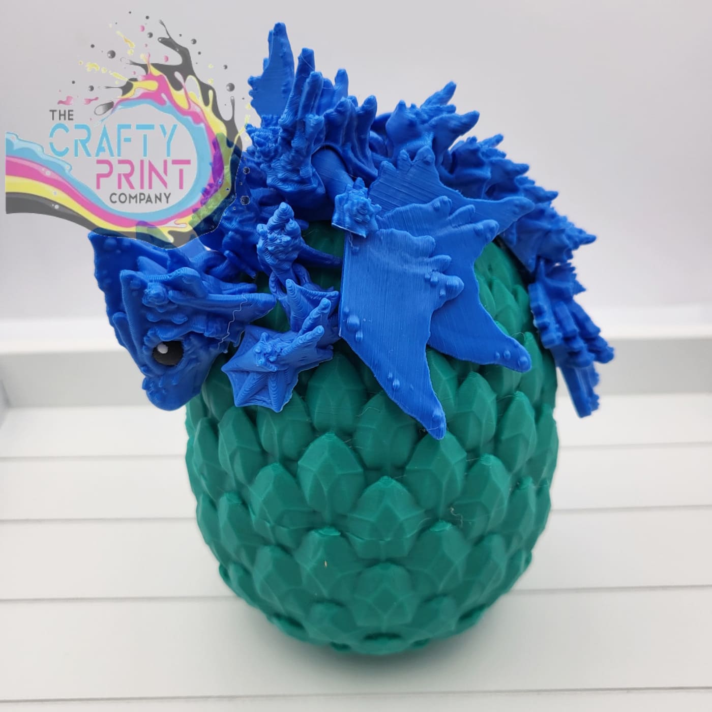 3D Printed Ocean Tadling Dragon in Egg