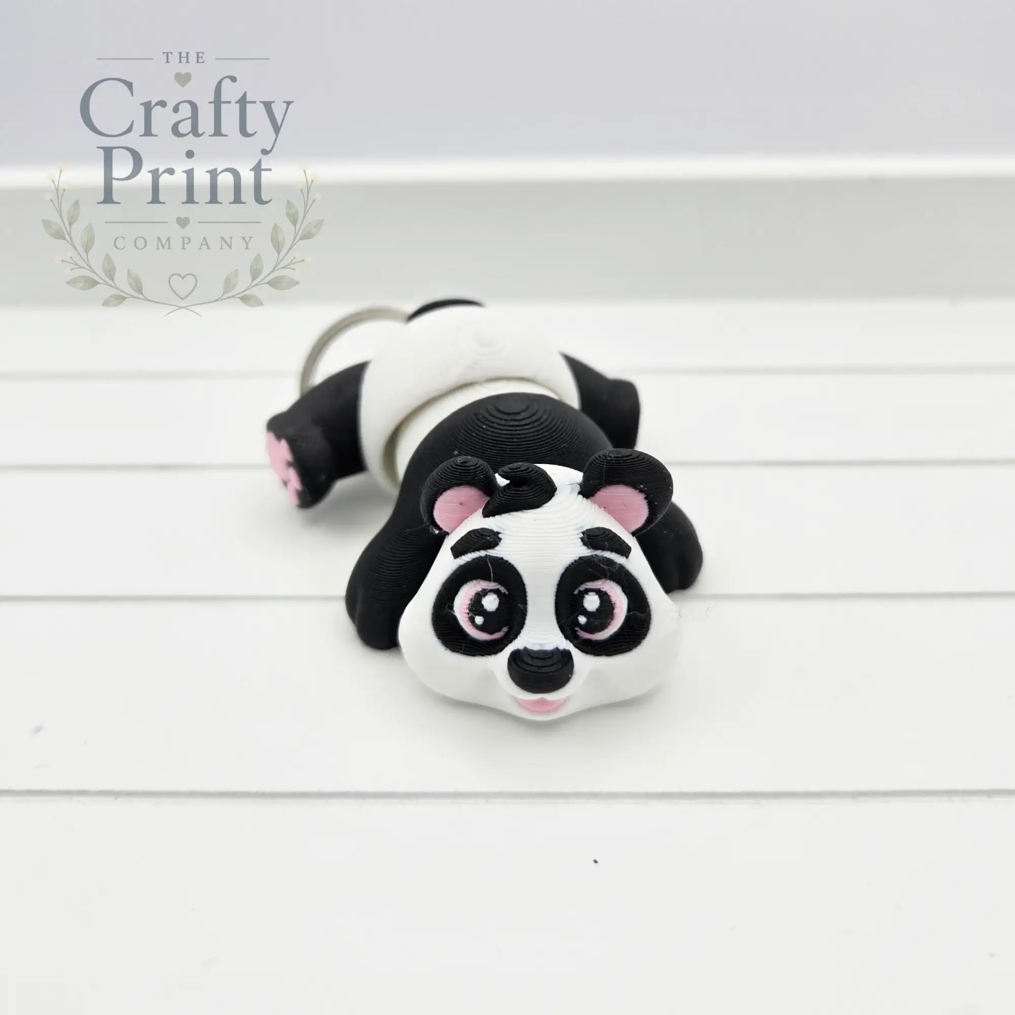 3D Printed Panda Articulated Flexi Keyring/Fidget