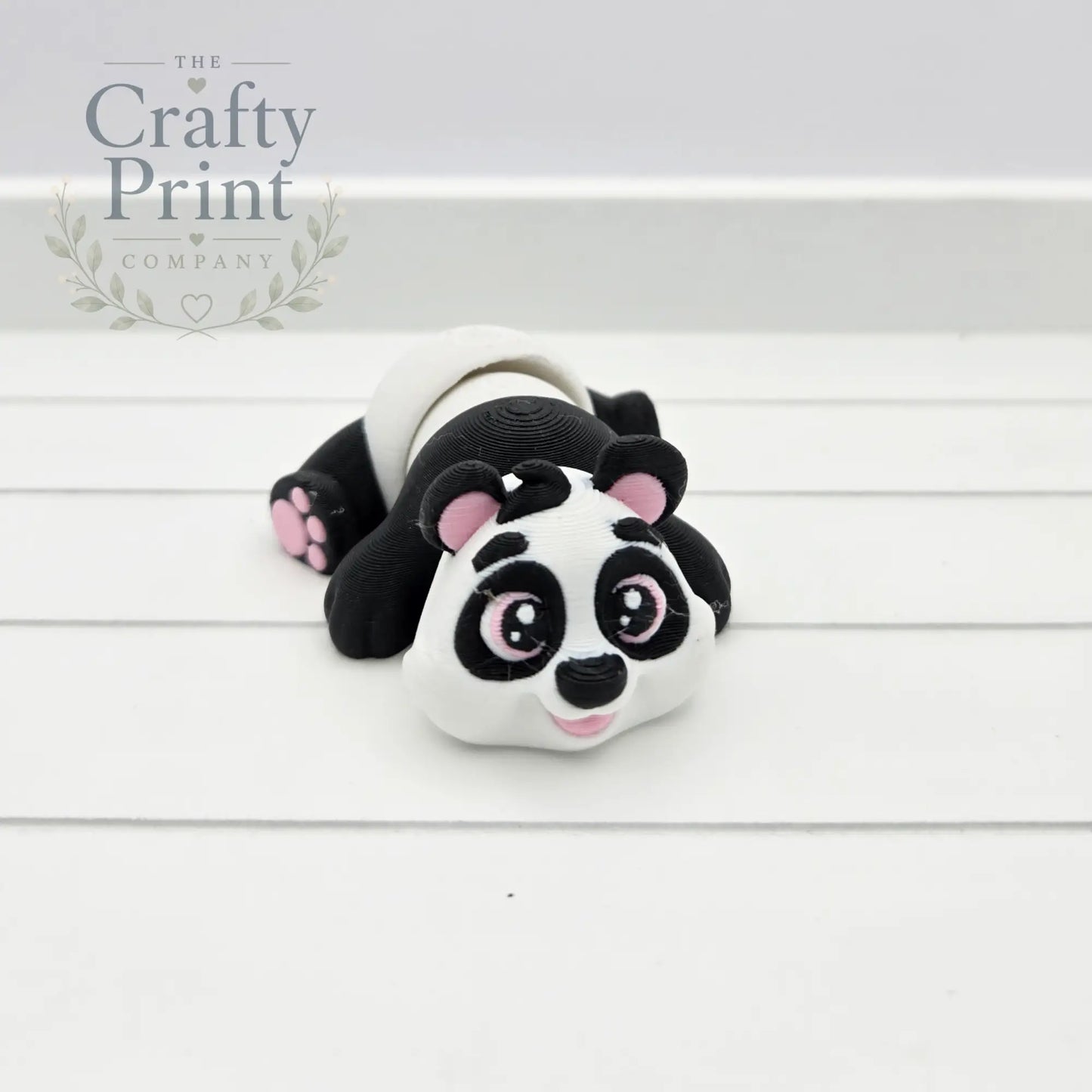 3D Printed Panda Articulated Flexi Keyring/Fidget - Without