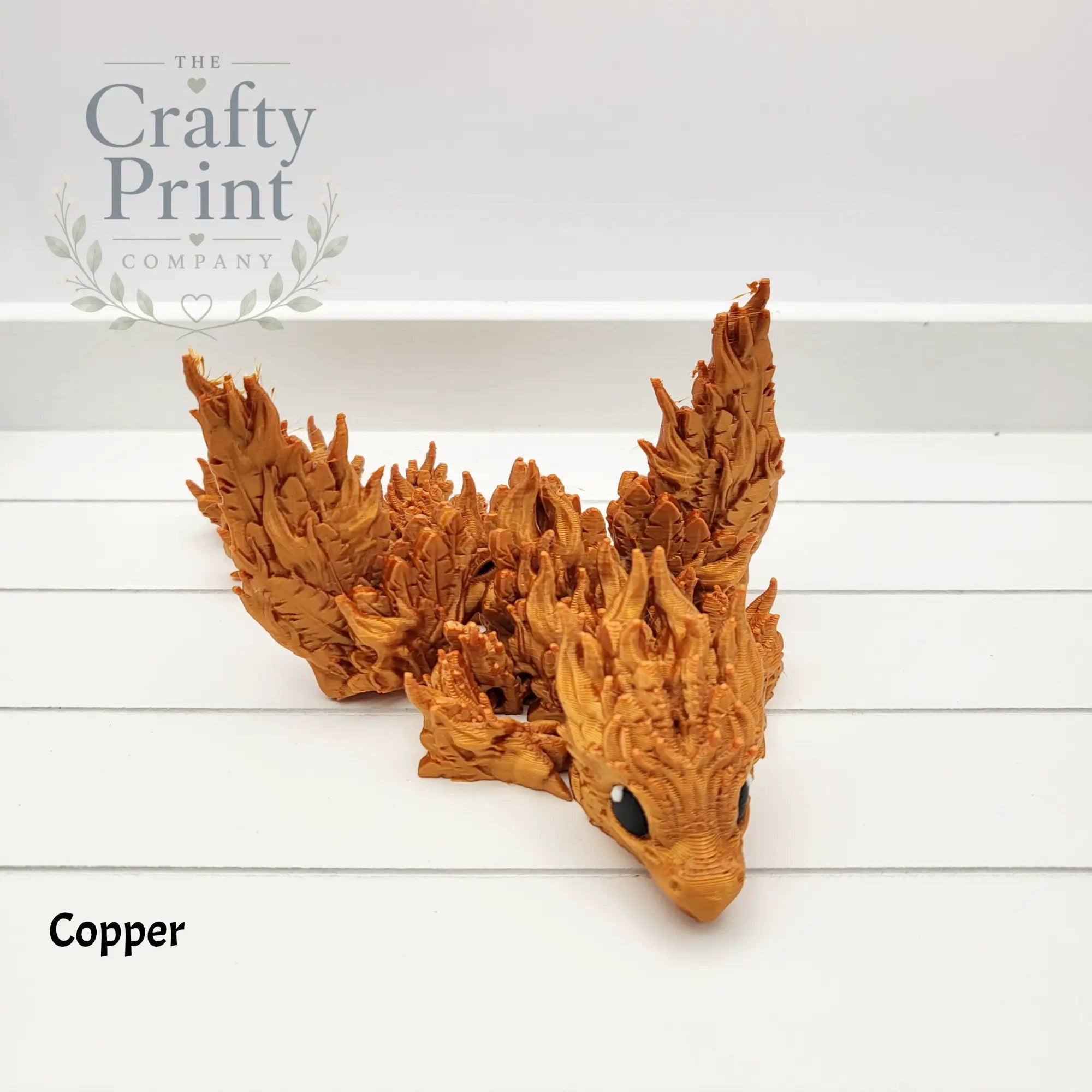 3D Printed Phoenix Dragon - Copper
